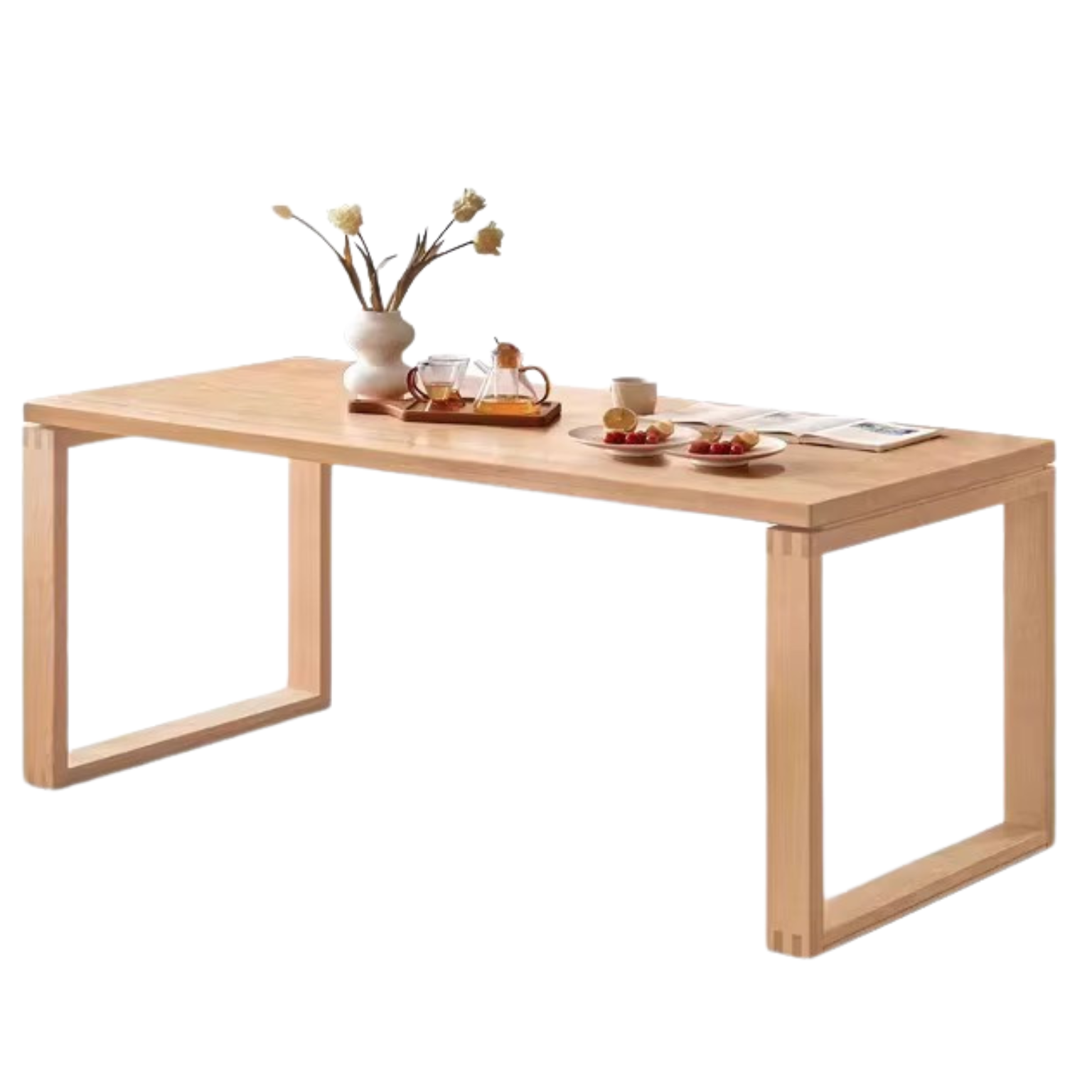70.8x33.4x29.5 inch / 180x85x75 cm / Natural Wood Color / Oak Dining table