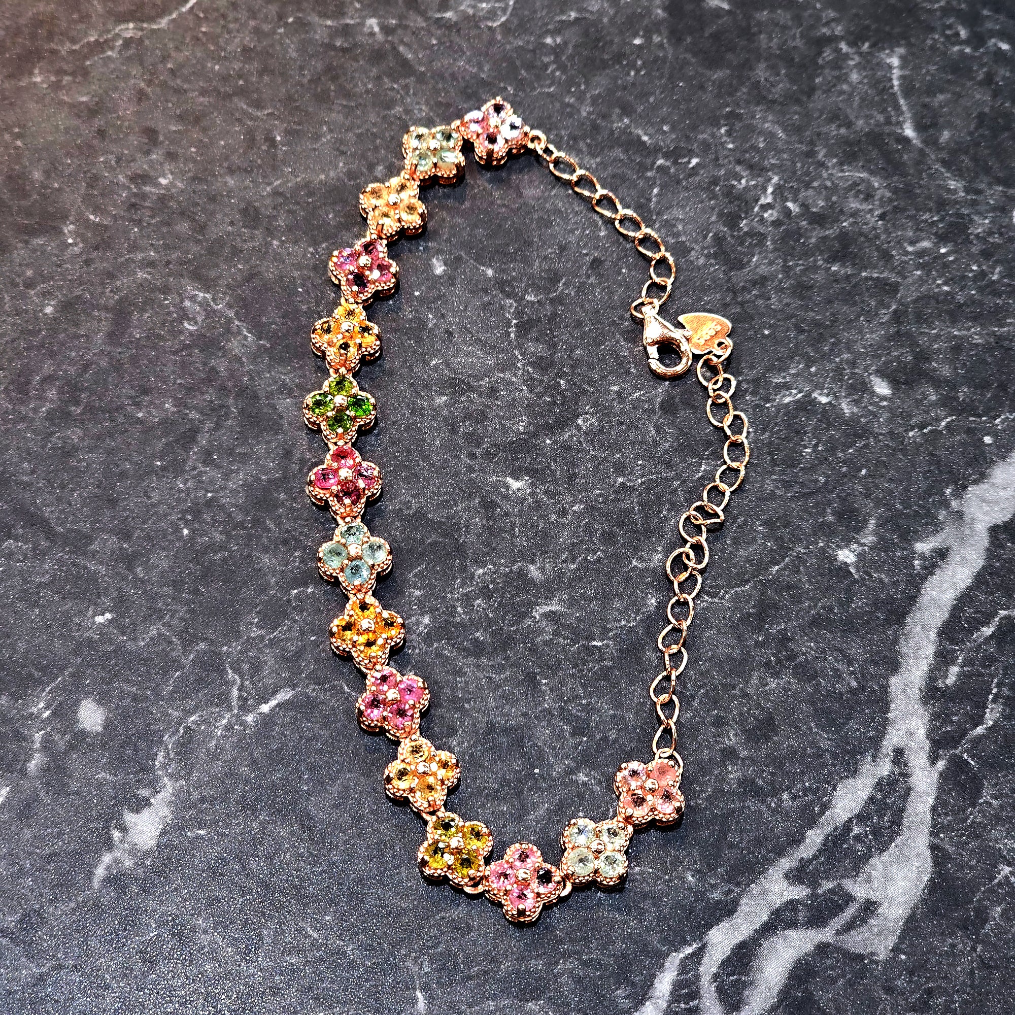 AG Collective Jewelry - Garden Bloom Bracelet for Women, Floral Beaded Adjustable Bangle, Boho Chic Handmade Accessory - Perfect for Weddings, Parties & Everyday Wear