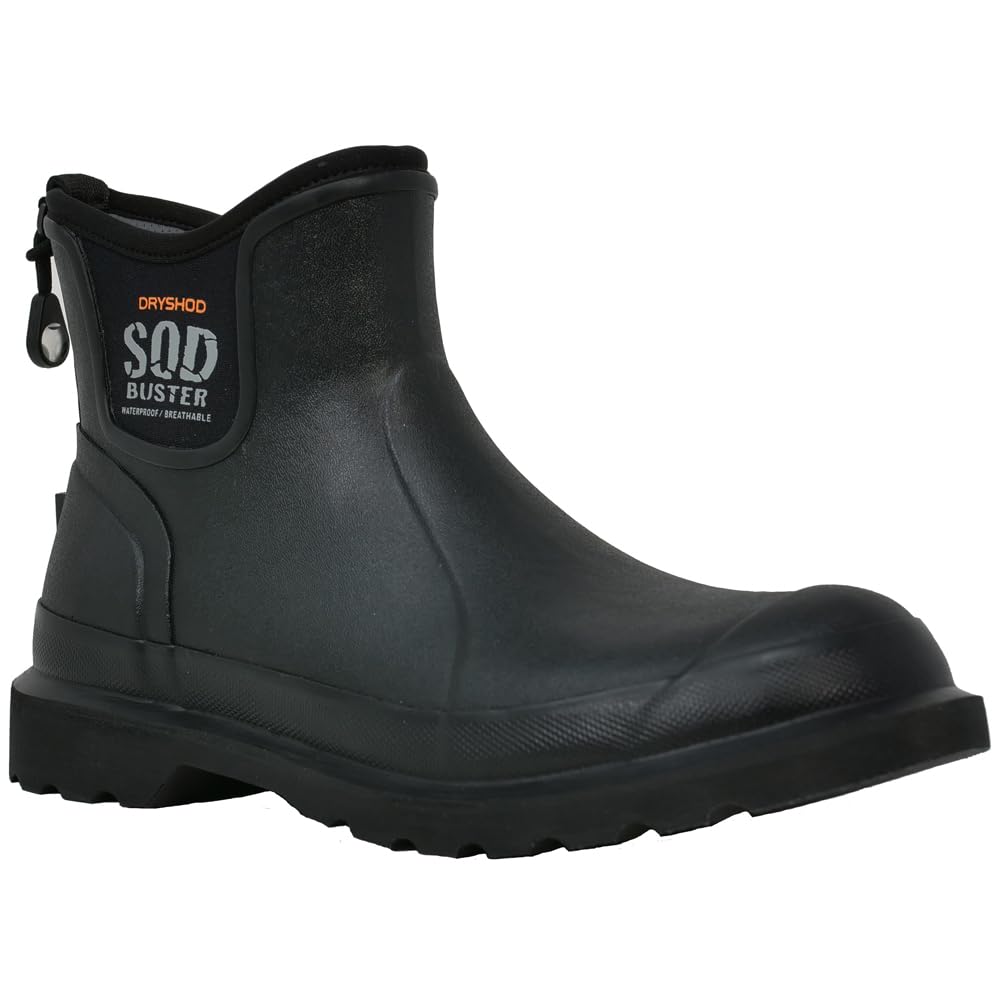 Dryshod Men's Sod Buster Waterproof Ankle Boots for Outdoor, Garden & Work - Slip-Resistant Rubber Sole Comfort Shoes for Hiking, Farming & Yard Work