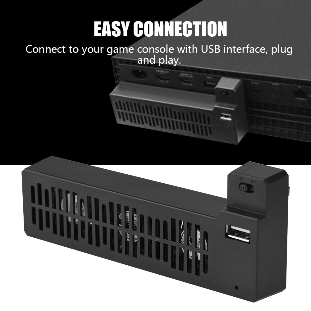 Taidda USB External Cooling Fan for XBOX ONE X - Portable ABS Plastic Side Mount Cooling Fan with Heat Reduction | Perfect for Gaming Consoles & Long Gaming Sessions