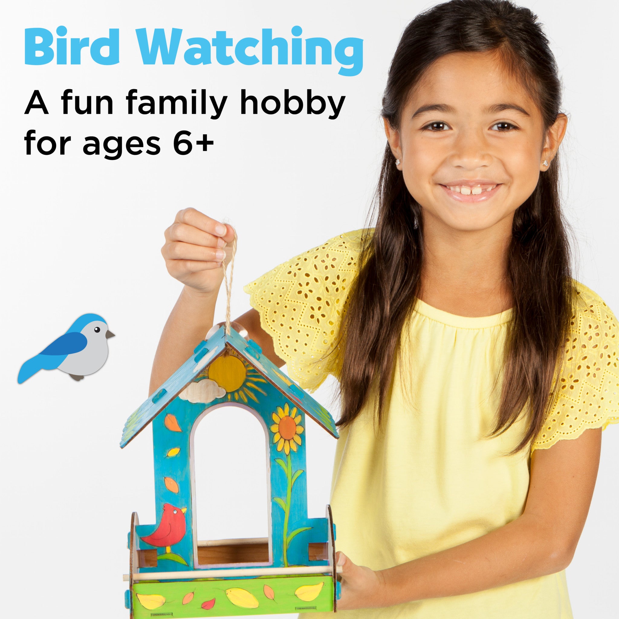 DIY Wooden Bird Feeder Kit - Paint & Build Your Own Garden Bird House for Outdoor Decor (Model #6337000) | Perfect for Backyard, Patio & Nature Lovers