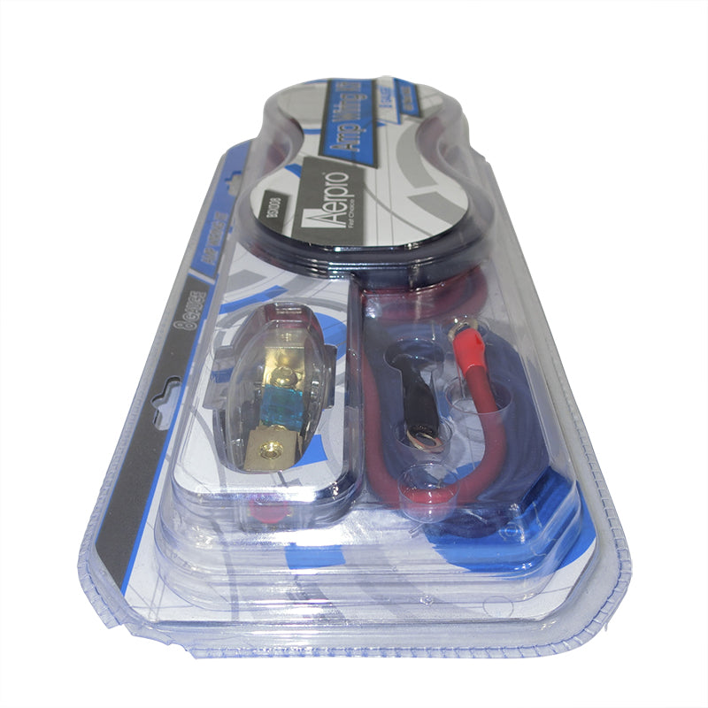 Bassix 8 Gauge 300W Car Amplifier Power Wiring Kit - BSX008 for Enhanced Car Audio System Installation | Perfect for Car Stereo, Subwoofer, and Speaker Upgrades
