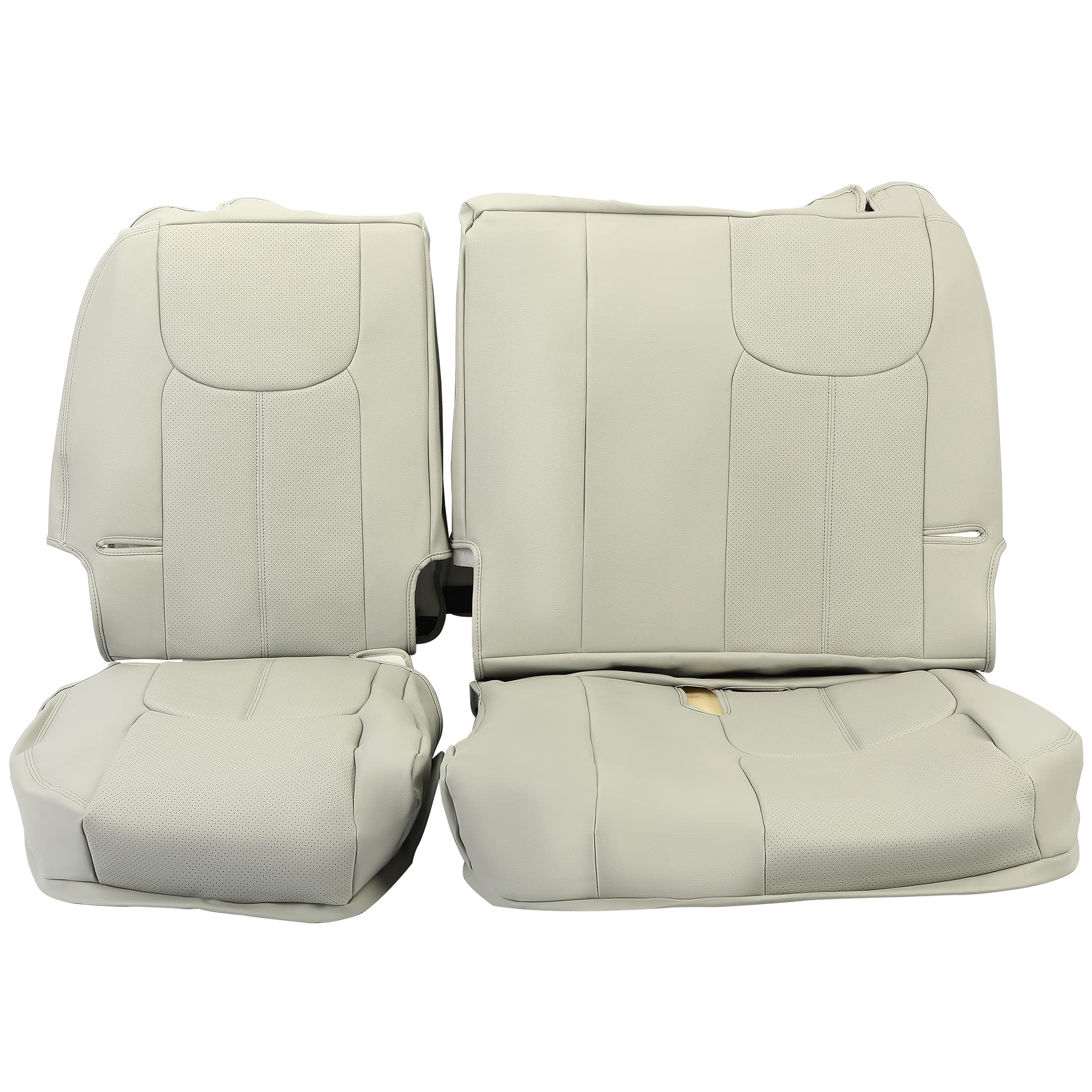 Kojem Gray Car Seat Covers for 2015-2018 Toyota Sienna 8-Passenger - Full Set 3-Row Artificial Leather Seat Protectors | Perfect for Family Road Trips & Daily Commutes