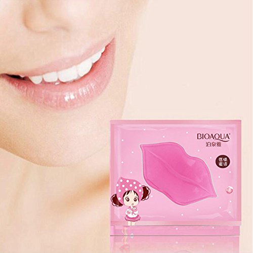 2017 New Full Lips Lip Plumper - 10pcs Collagen Crystal Lip Mask Set with Anti-Aging & Moisture Essence | Hydrate & Plump Lips for Day/Night Care, Perfect for Dry Lips & Makeup Prep