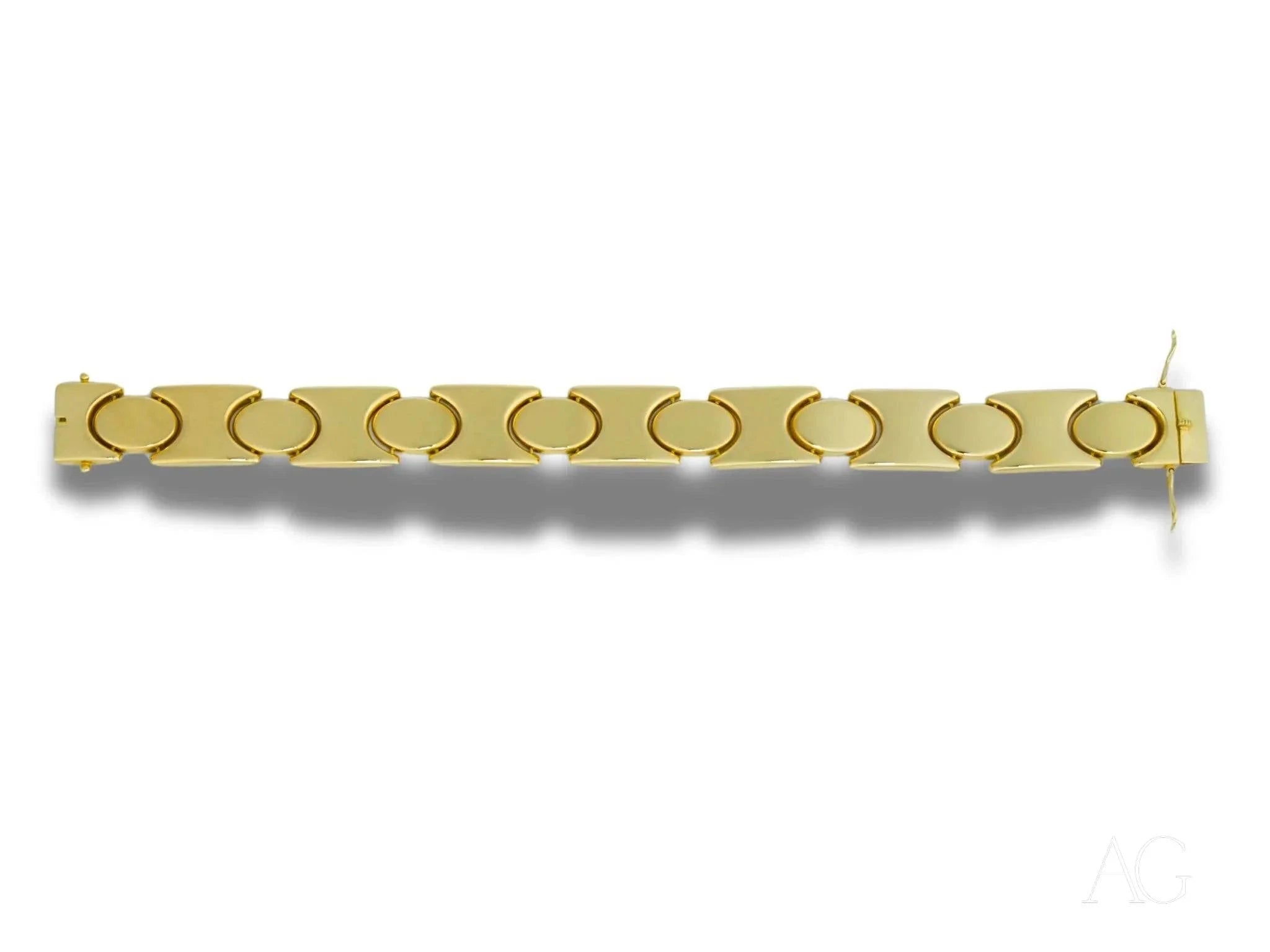 18K Solid Gold Men's Bracelet - Bold & Elegant Design with Secure Box Clasp | Perfect for Gifts, Weddings & Special Occasions