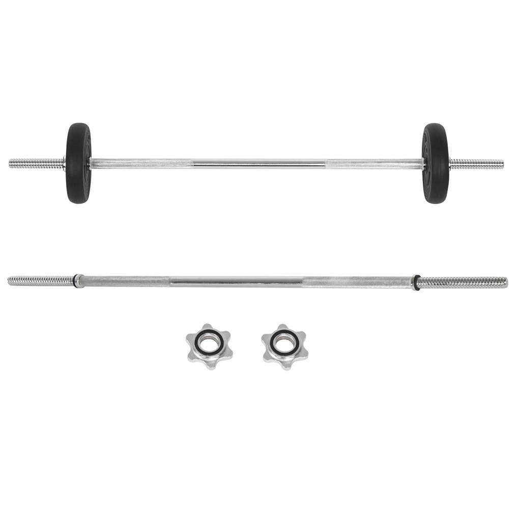 DSVF Olympic 5 Feet Weight Bar - Solid Olympic Barbell for Weightlifting & Home Gym Training - Perfect for CrossFit, Strength Training & Powerlifting - Silver Finish