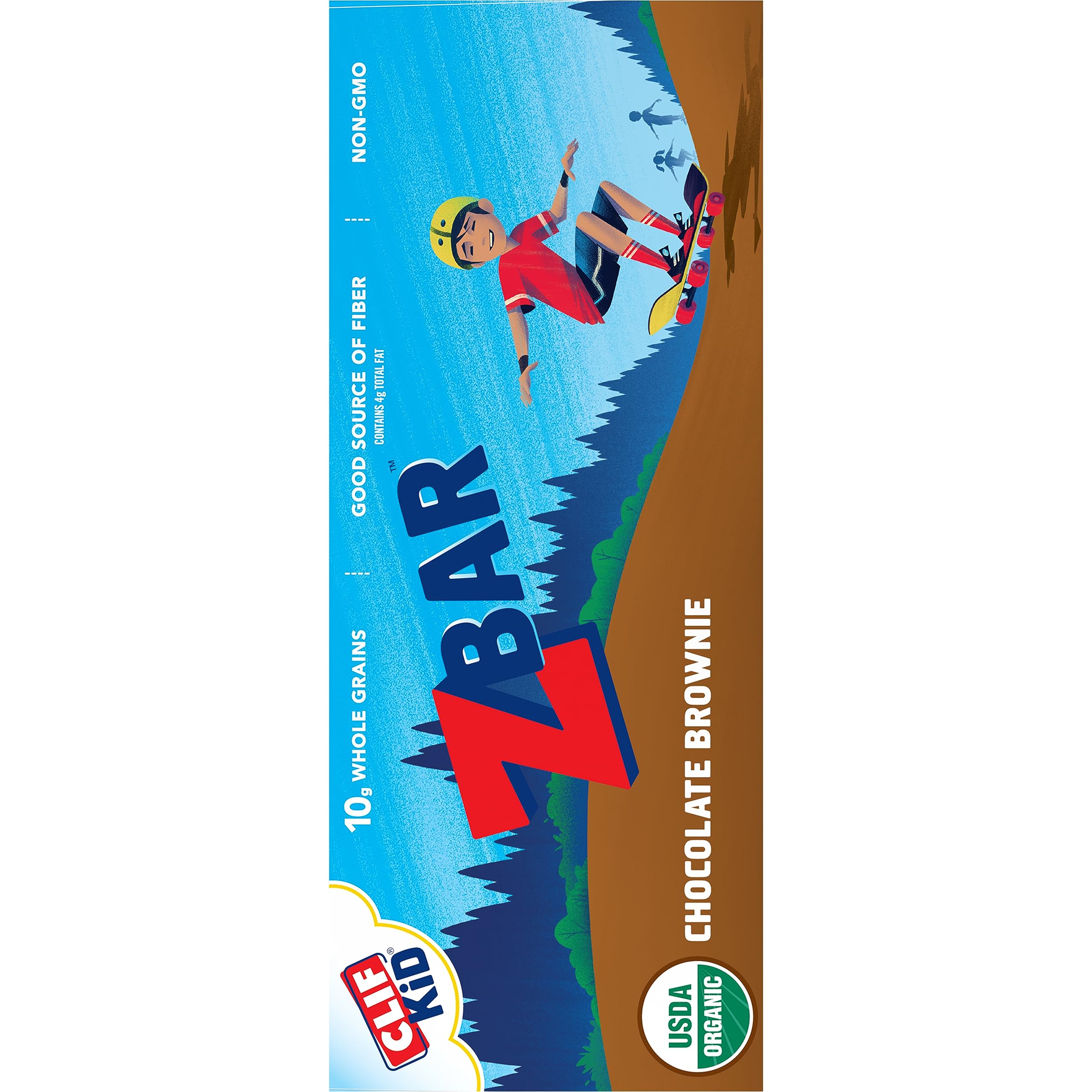 CLIF Kid Zbar Chocolate Brownie - Organic Whole Grain Snack Bars for Kids Lunch & Outdoors