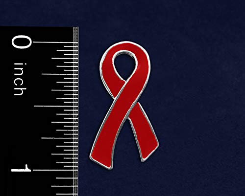 HIV/AIDS Red Ribbon Awareness Pin - Support Ribbon Badge for Fundraising, Charity Events & Disease Prevention Campaigns - Wear for World AIDS Day, Health Awareness & Advocacy
