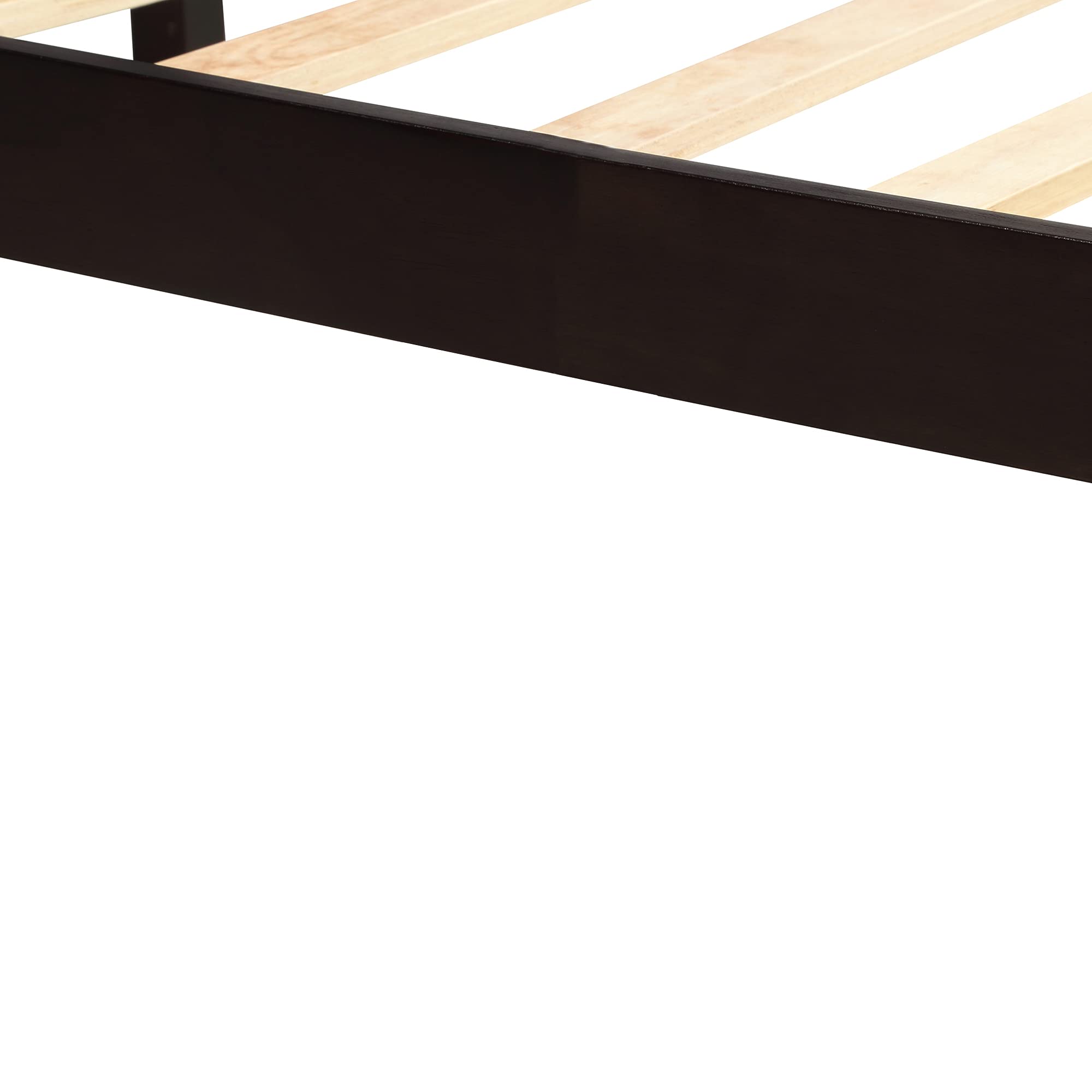 Harper & Bright Designs Full Size Bed Frame with Headboard & Wooden Slat Support - No Box Spring Needed, Sturdy Platform Bed in Espresso Finish - Perfect for Small Bedrooms, Guest Rooms & Modern Apartments