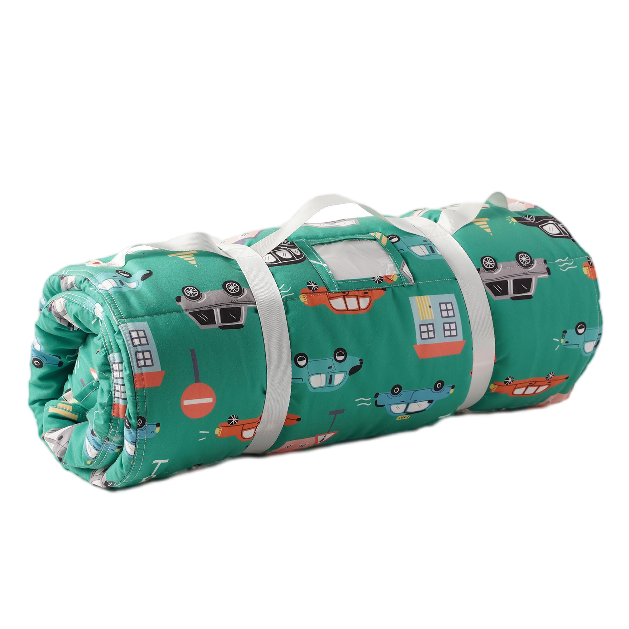 Bunnikins & Clover Toddler Nap Mat with Removable Pillow - Soft Cotton Preschool Nap Mats for Kindergarten, Machine Washable Kids Sleeping Pad for Daycare, Travel & Camping - Perfect for Naptime, Sleepovers and Outdoor Adventures