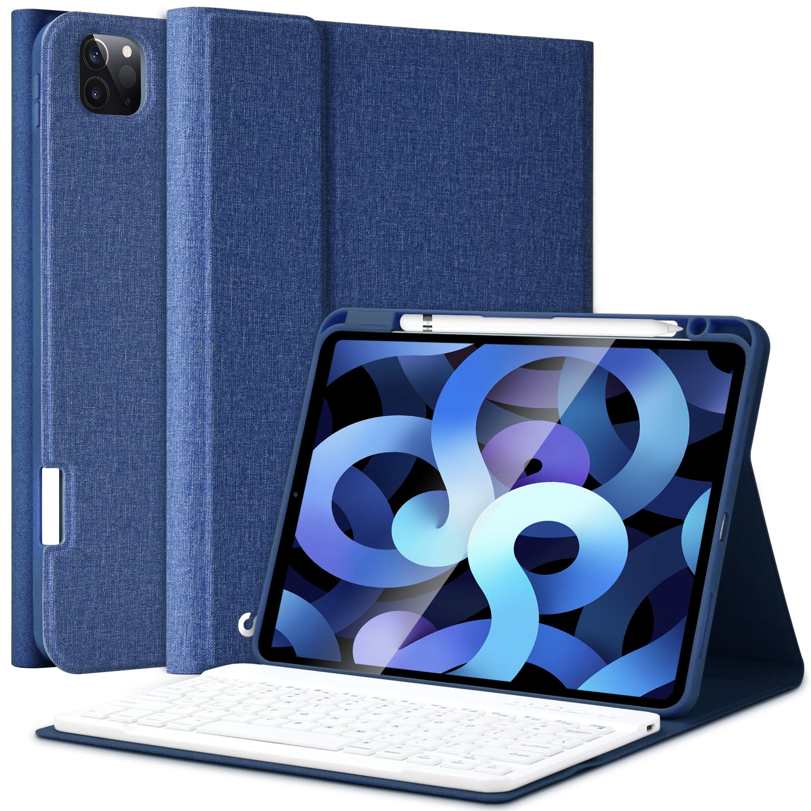 FUWANG iPad Pro 11/Air 5 Keyboard Case - Detachable with Pencil Holder & Stand | for Work & Study