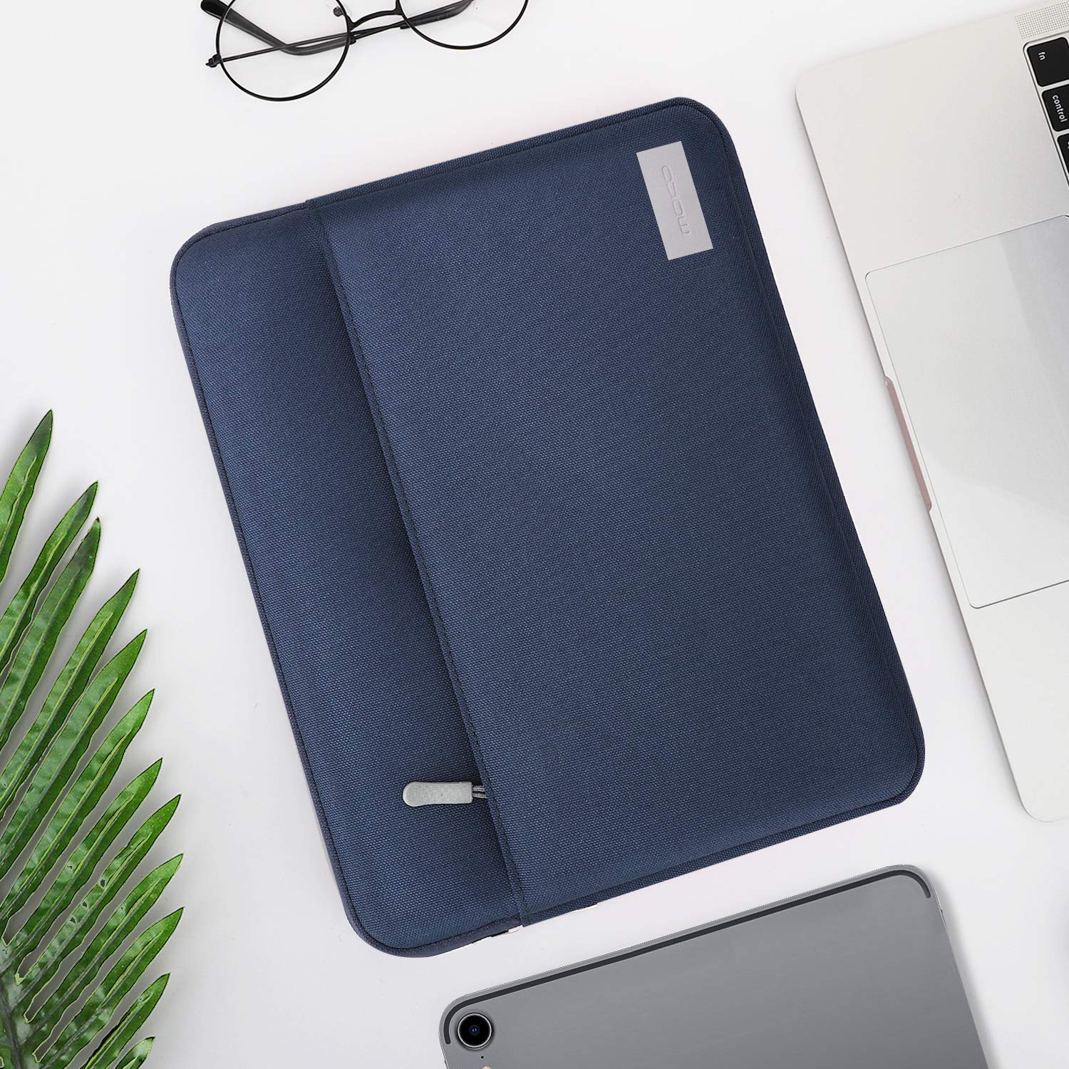 MoKo 9-11 Inch Tablet Sleeve Case for iPad Pro 11 M4/Air M2, iPad Air 5/4/3, iPad 10/9/8/7 - Lightweight Protective Cover with Soft Lining - Perfect for Travel, School & Office Use (Indigo)