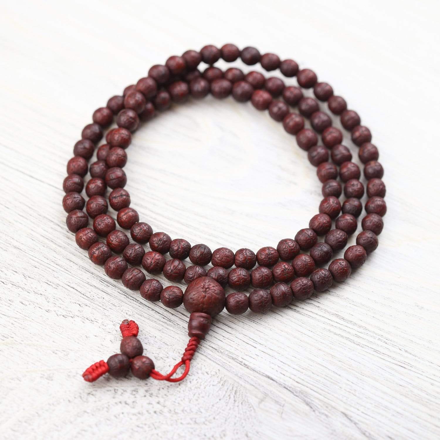 Authentic Bodhi Enlightenment Mala Beads - 108 Prayer Beads for Meditation, Yoga & Spiritual Practice | Buddhist Prayer Necklace for Mindfulness & Stress Relief