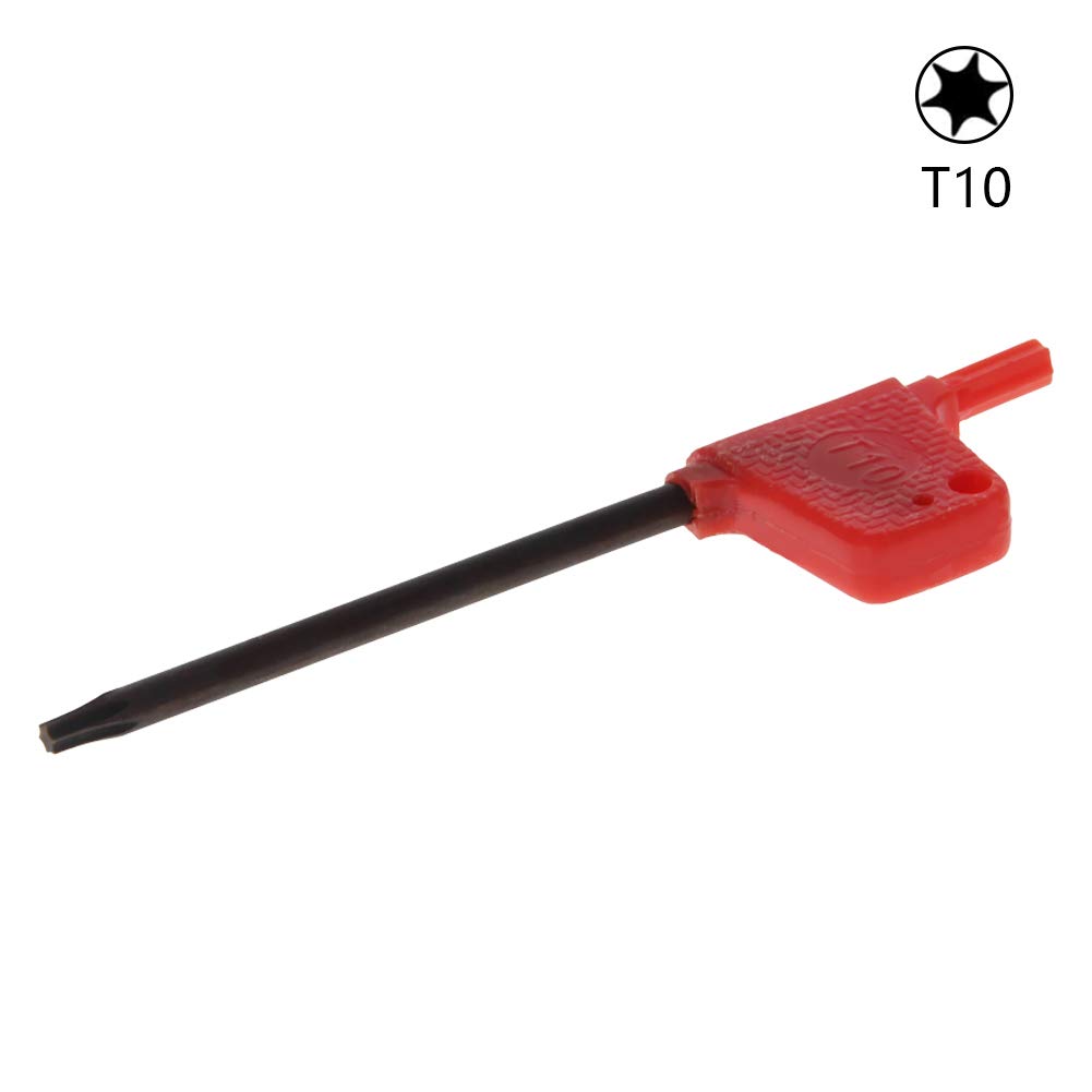 Utoolmart Torx Screwdriver Set - 2Pcs T10 S2 Star Bit Screwdrivers with Flag Handle for Electronics, Furniture & Automotive Repair | Durable Screwdriver Wrench for DIY Projects & Professional Use