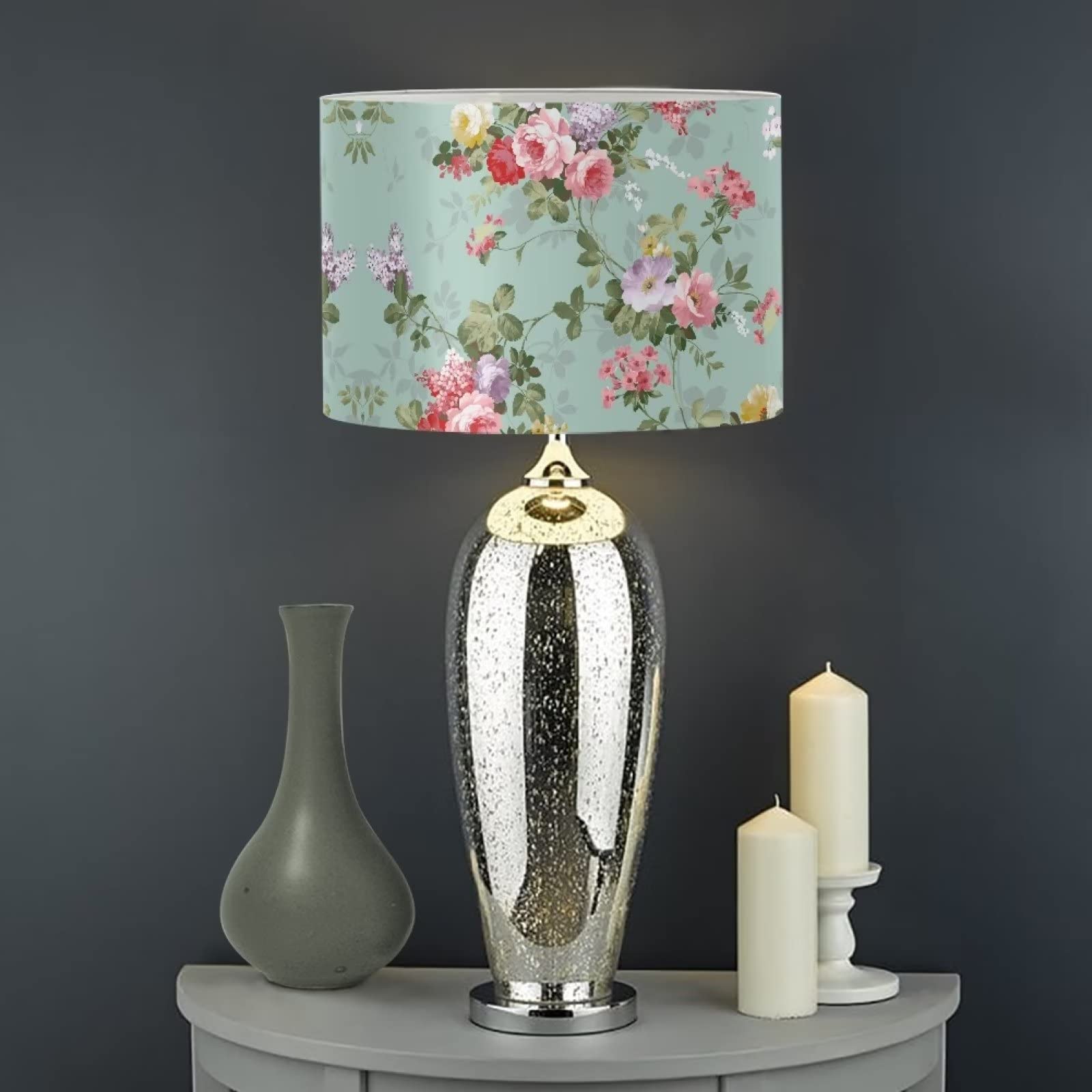 UNICEU Rose Floral Printed Lampshade - 17