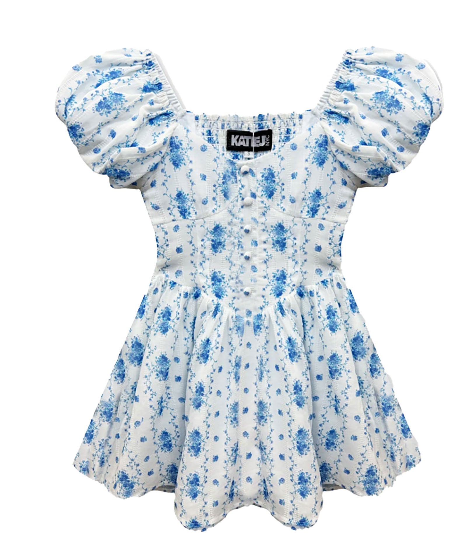 Katie J NYC Juniors Santorini Stripe Floral Greta Dress - Summer Beach Vacation, Party & Casual Wear for Women