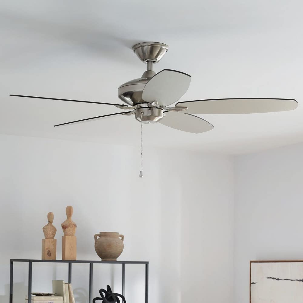 Kichler 52 Inch Energy Star Certified Ceiling Fan with LED Light - Matte White Finish | Perfect for Living Room, Bedroom & Outdoor Spaces