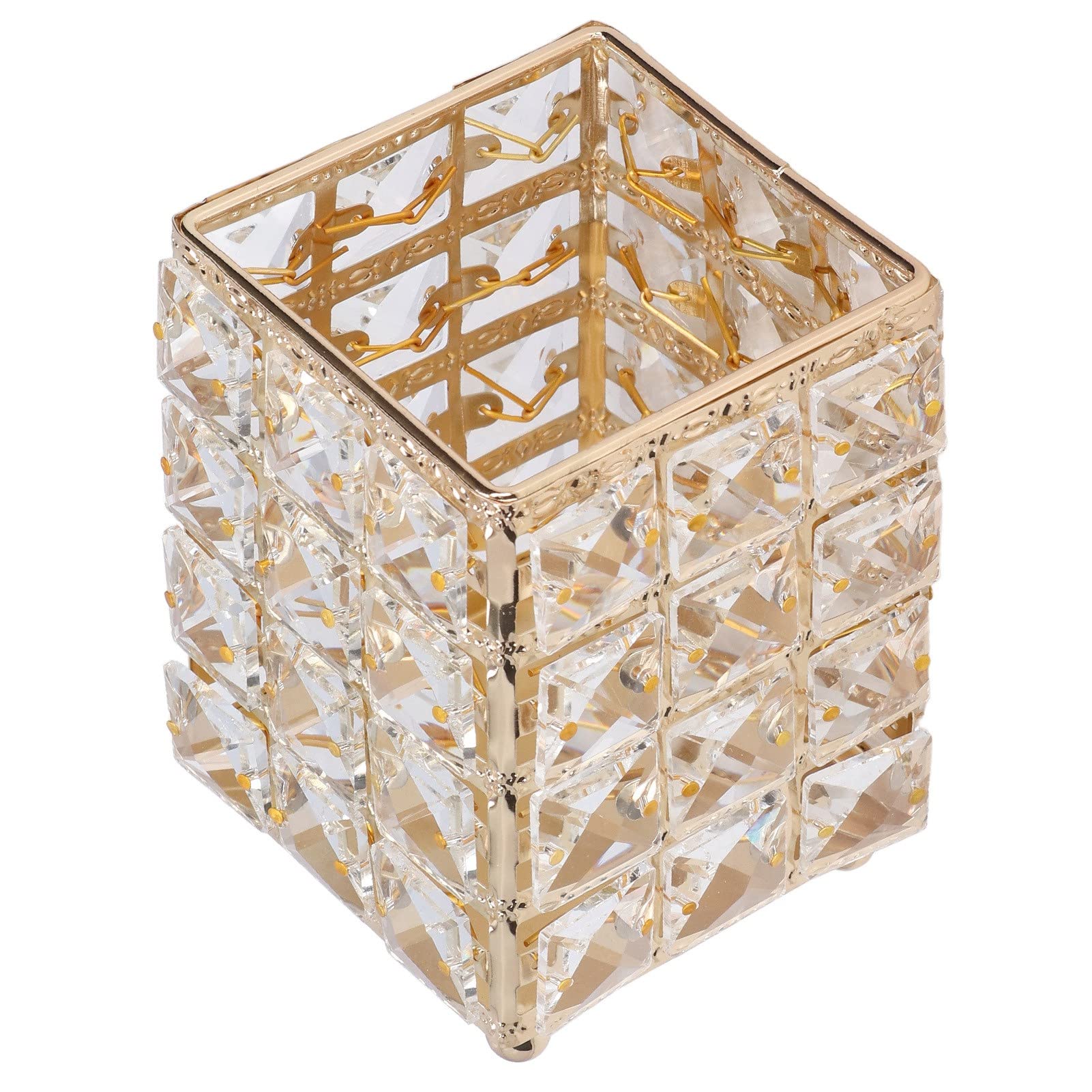 European Style Makeup Brush Holder - Gold Cosmetic Storage Organizer for Bathroom, Home, Bedroom & Office | Perfect for Vanity, Travel & Makeup Artist Kit Organization