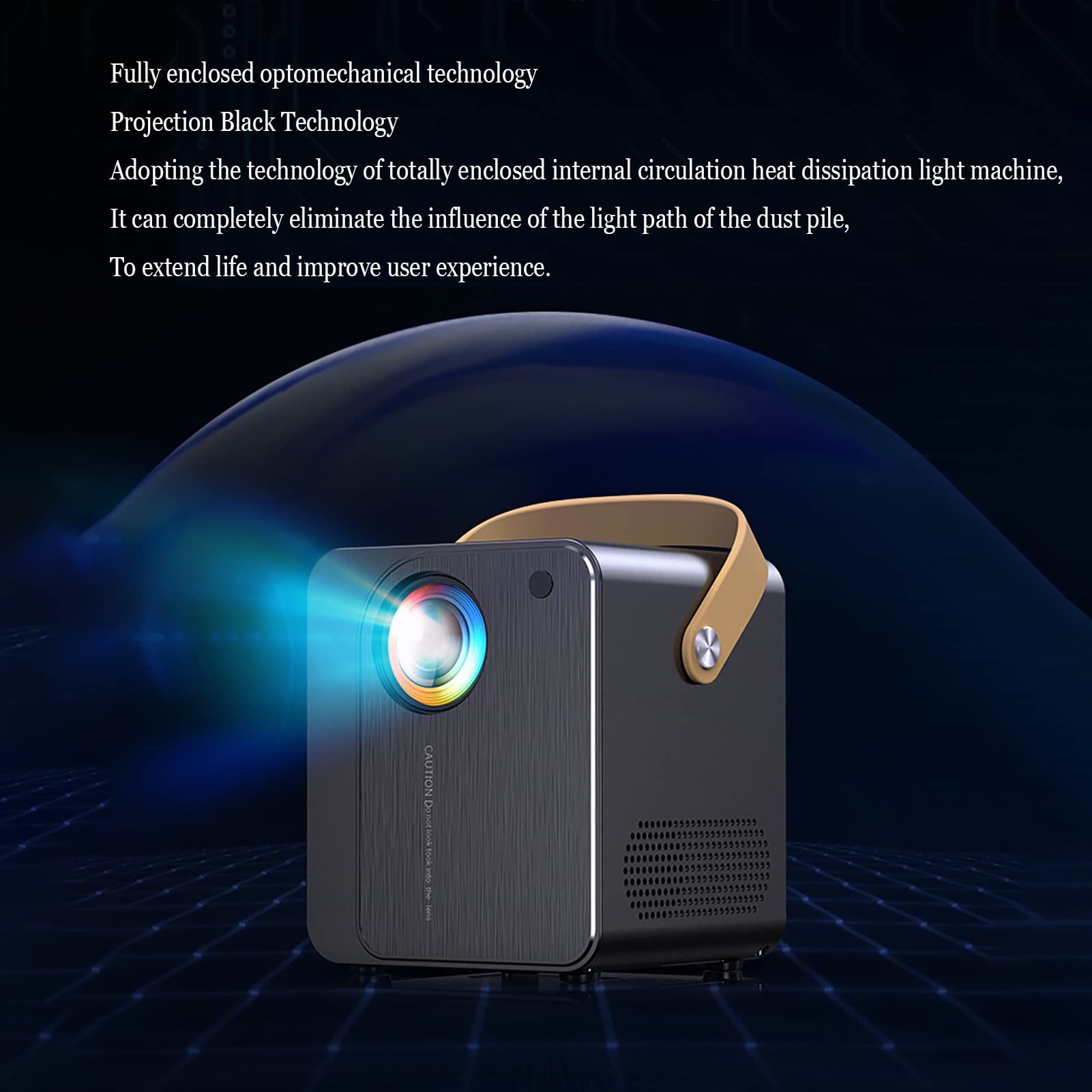 CYLZRCl WiFi Projector - 1080P HD Mini Projector with 8000 Lumens, 300