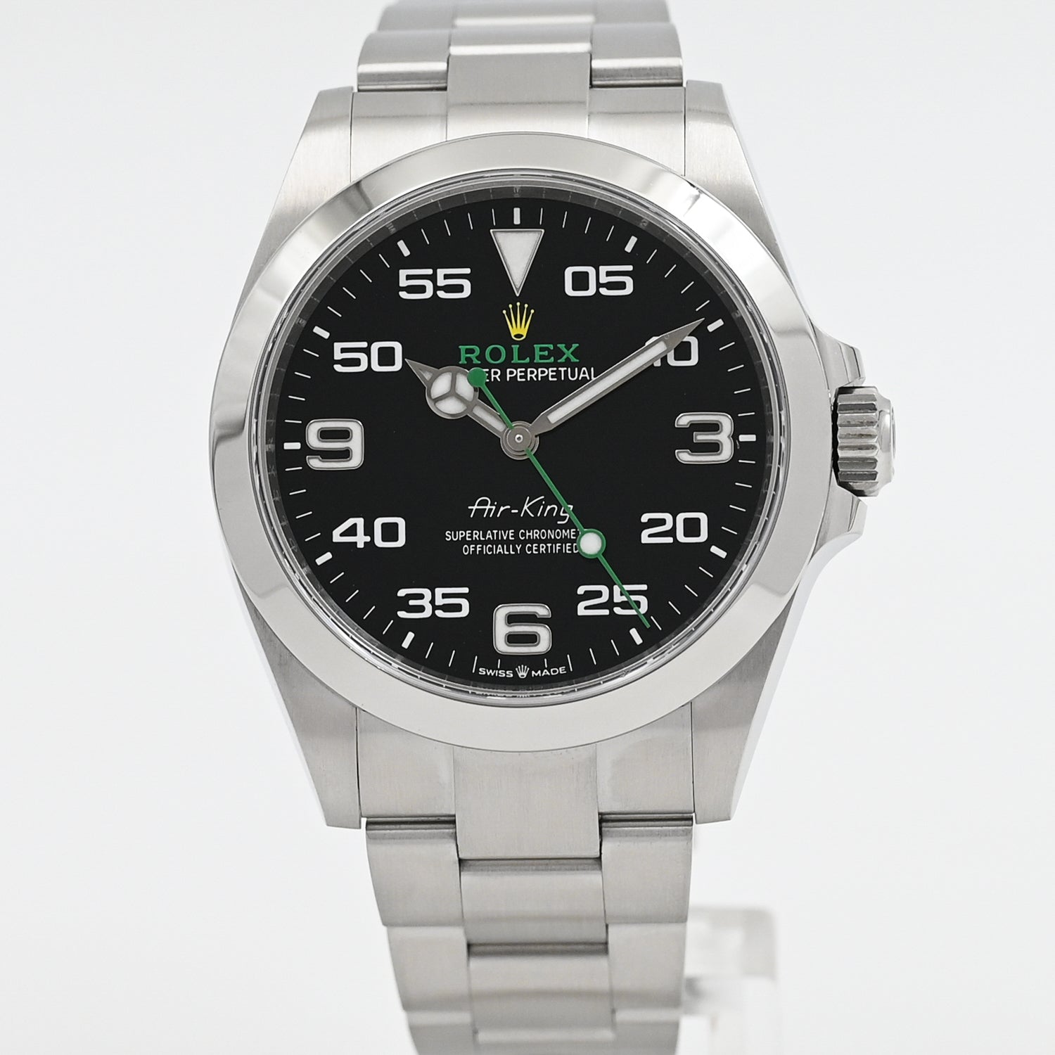 Rolex Air-King 40mm Stainless Steel Watch 2024 Model - Luxury Men's Timepiece for Business & Formal Occasions