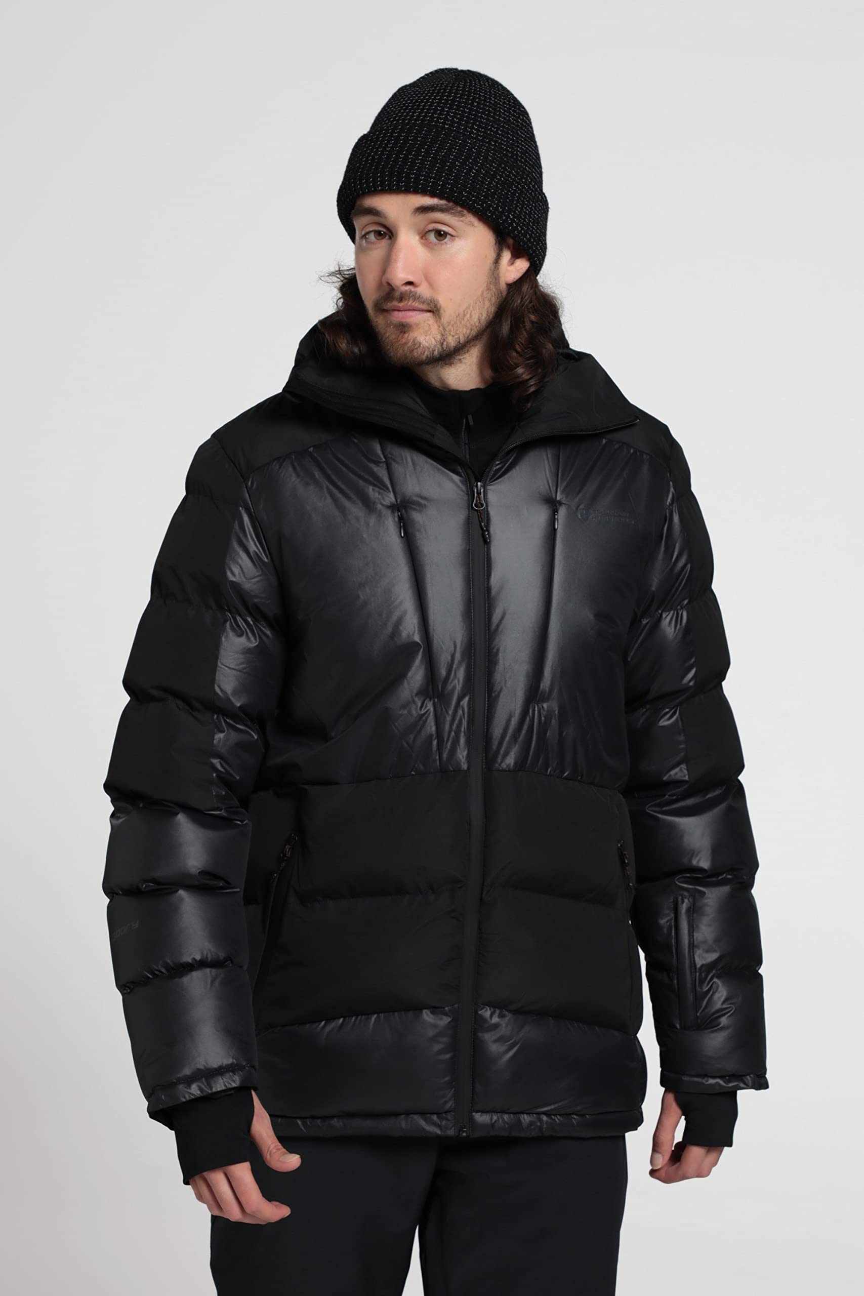 Mountain Warehouse Freeride Men's Padded Ski Jacket - Waterproof Snow Jacket, Windproof & Breathable Ski Coat with Adjustable Hood for Winter Sports & Outdoor Activities