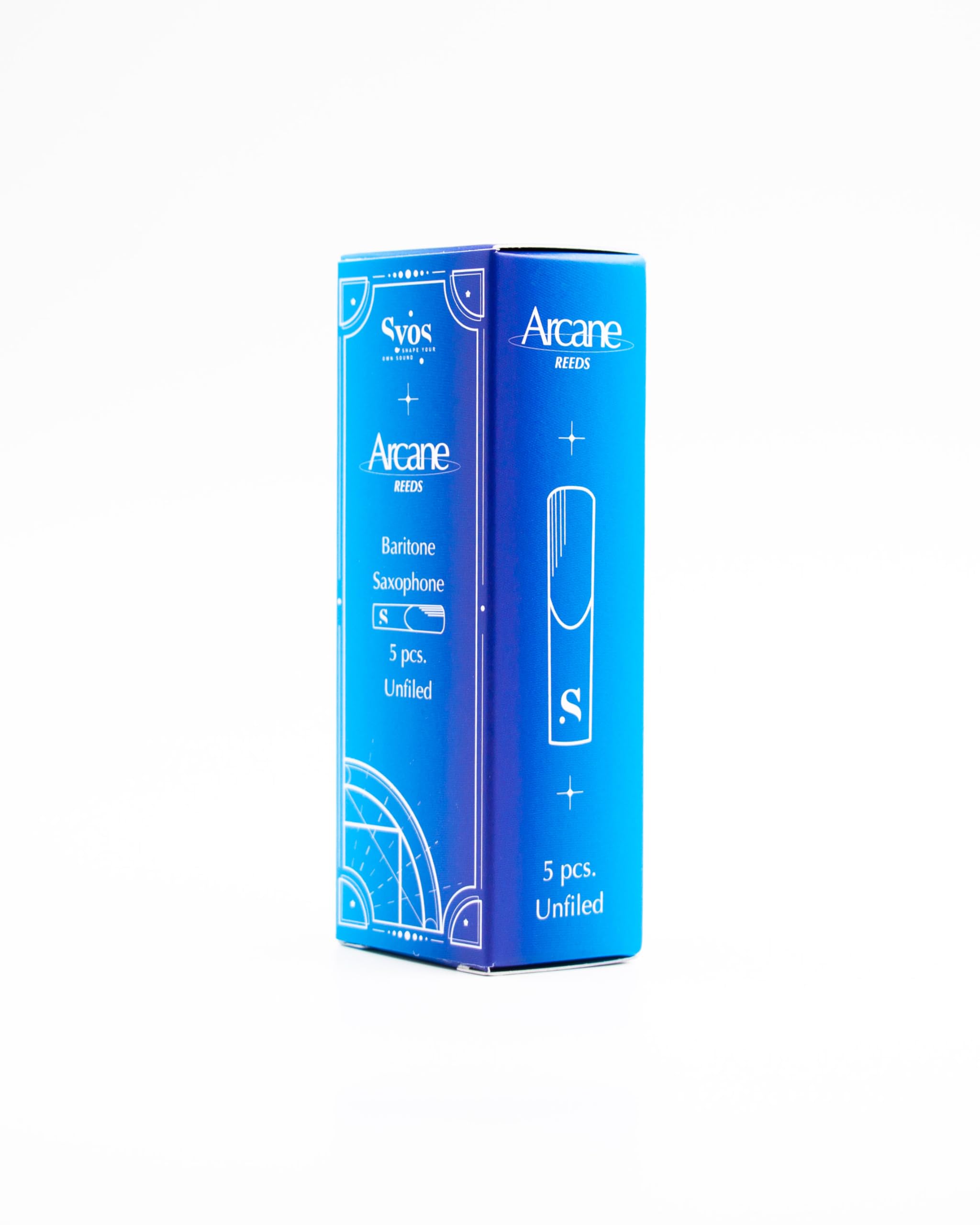 Premium Syos Arcane Baritone Saxophone Reeds Size 4 - 5 Unfiled Reeds for Warm, Rich Tone & Easy Playability - Perfect for Jazz, Classical & Studio Recording - Bari Sax Mouthpiece Accessories