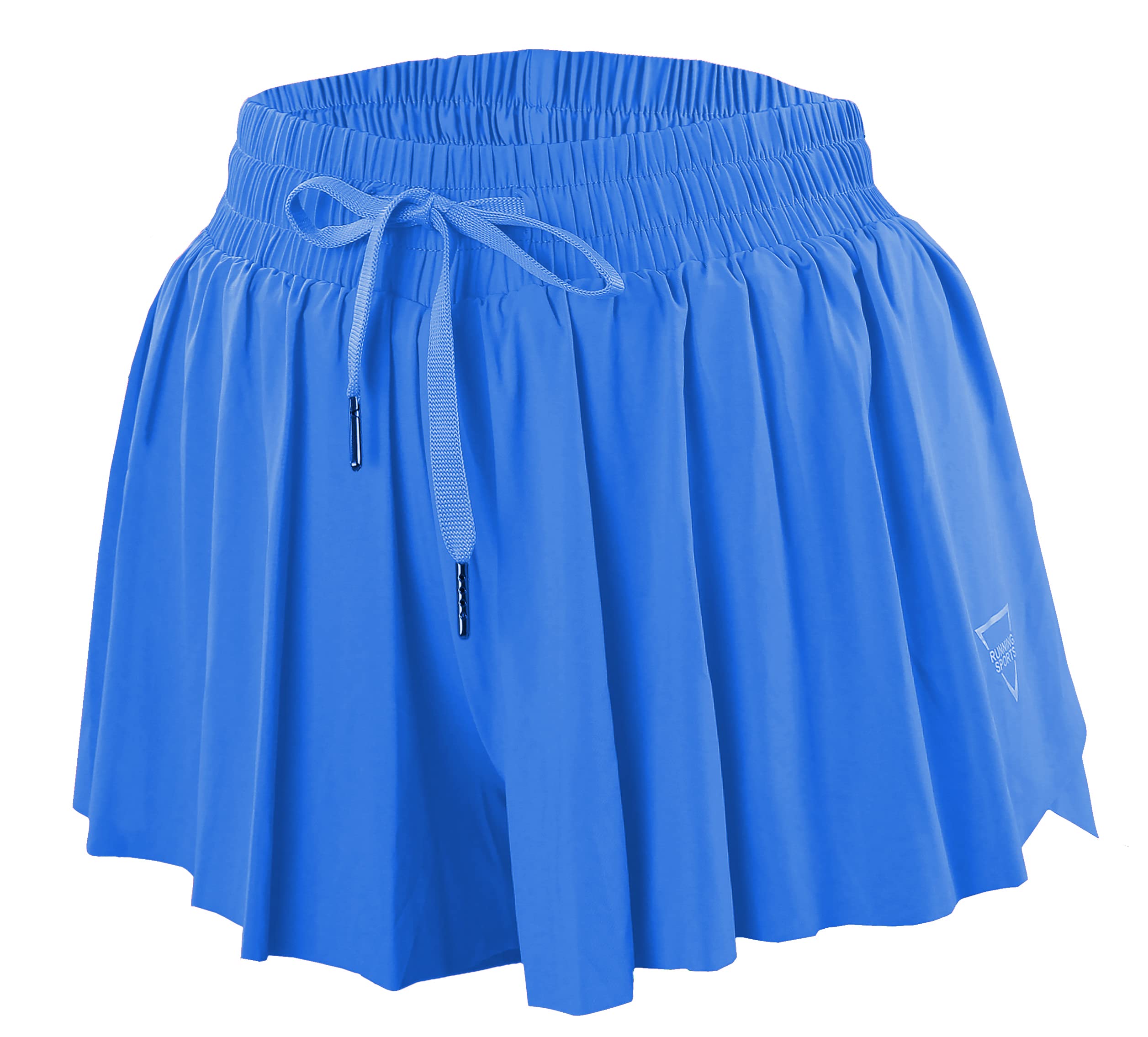 Women's 2-in-1 Butterfly Shorts - Flowy Running & Yoga Shorts with Built-in Spandex for Gym, Workout, Biking | Lounge & Summer Activewear | Perfect for Yoga, Running, and Casual Wear