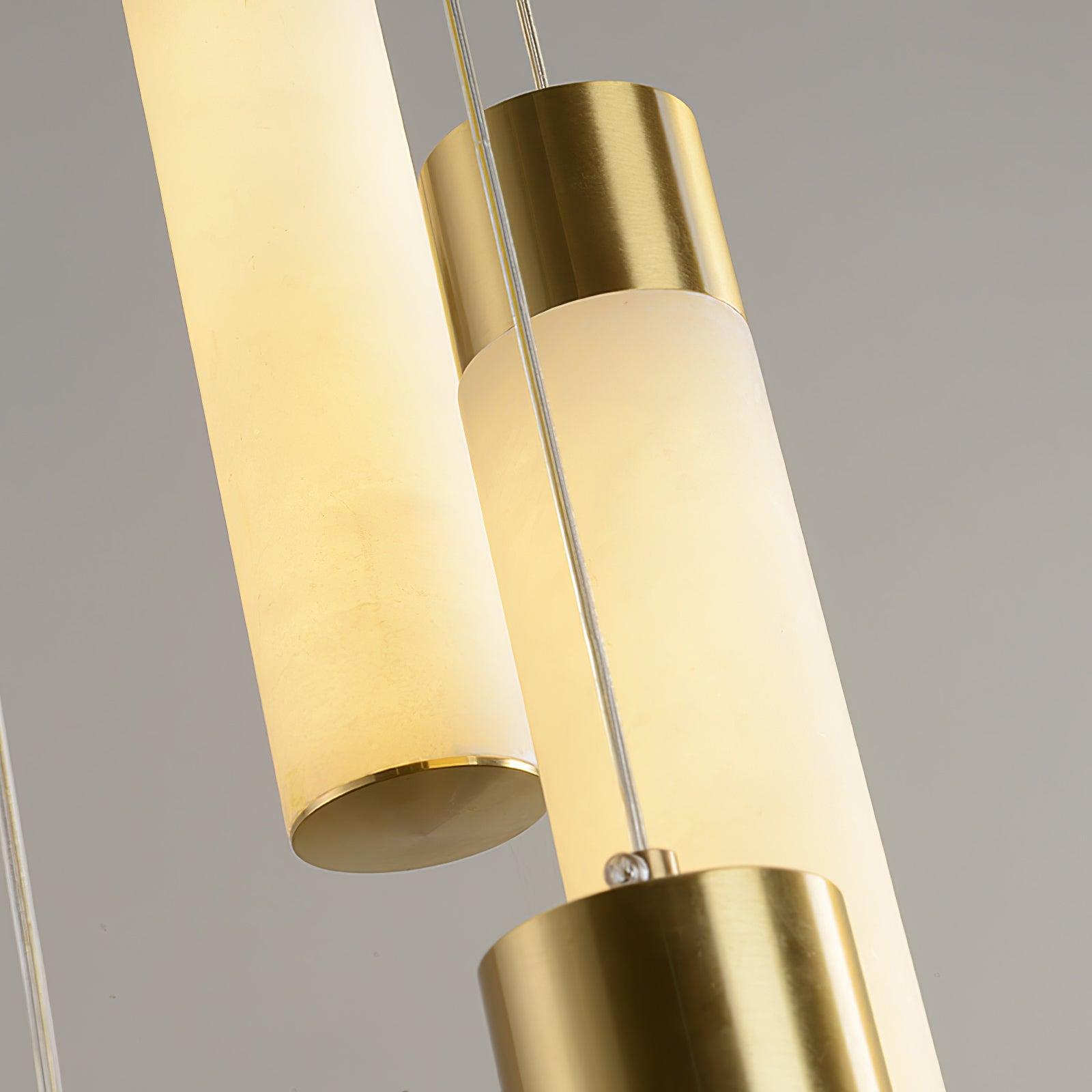 Celestial Alabaster Cascade Chandelier - Modern Crystal Ceiling Light Fixture for Dining Room, Bedroom & Living Room | Elegant Lighting for Home Decor & Wedding Events