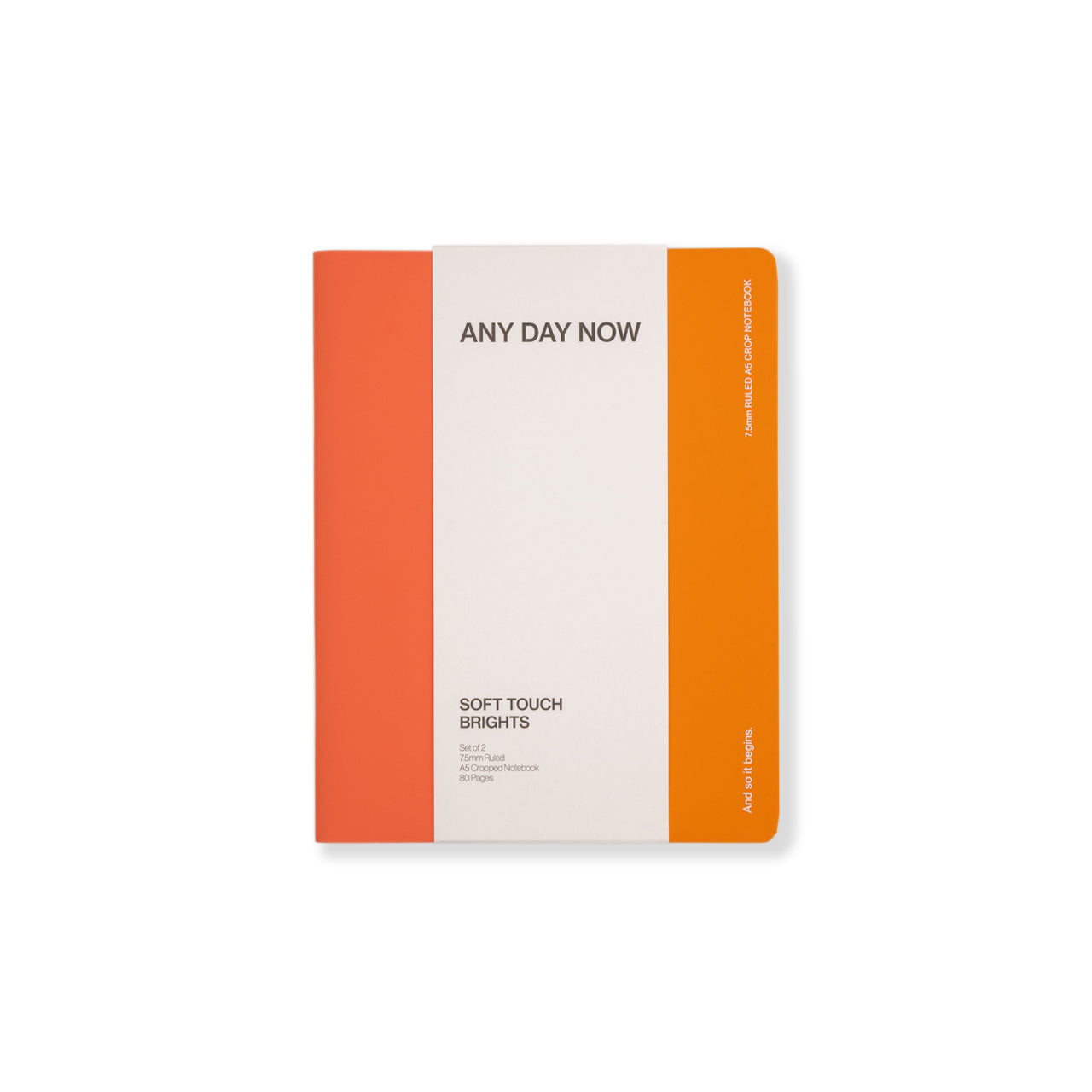 Soft Touch Notebook Set of 2 - Ruled A5 Cropped Journal for Writing, Note Taking & Sketching - Perfect for School, Office & Travel