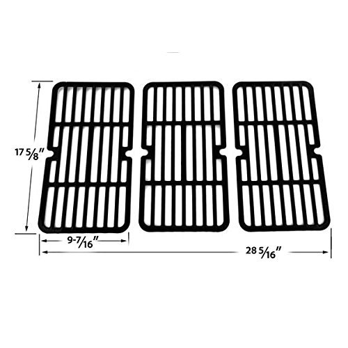 Stainless Steel BBQ Gas Grill Repair Kit for Grill King 810-9325-0 & Brinkmann 810-1420-0 - 4 Burners, 4 Heat Plates & Porcelain Steel Grates - Perfect for Outdoor Cooking, Backyard BBQs & Grill Maintenance