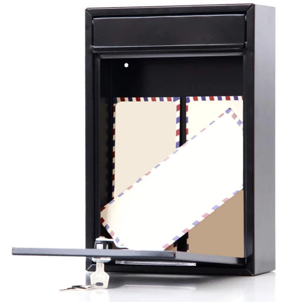 Durable Iron Mailbox for Letters, Magazines & Newspapers - Secure Outdoor Mail Storage for Home, Office & Apartment Buildings