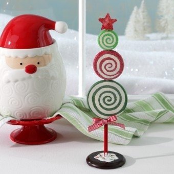 Hallmark Swirl Candy Tree Small - Christmas Candy Holder for Holiday Decorations, Party Favors, and Festive Table Centerpieces
