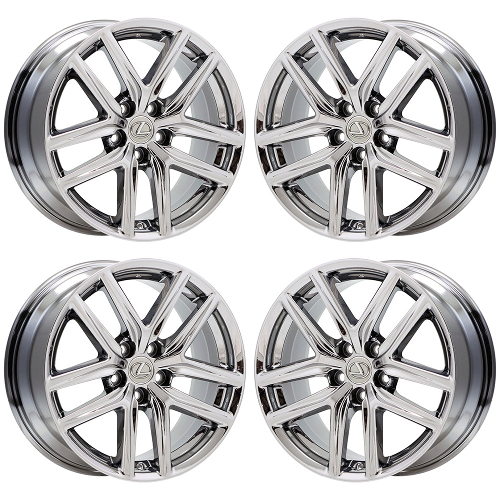 Lexus IS200 IS250 IS300 IS350 F Sport Chrome Wheels OEM Factory Set 74292 74293 - Perfect for Car Upgrades & Luxury Styling