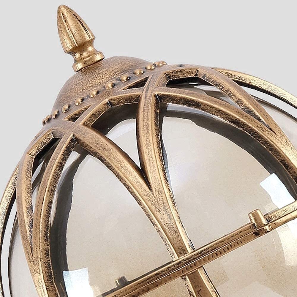 Classic Bronze E27 Exterior Garden Column Table Lamp - 48cm Traditional Outdoor Post Lantern for Street, Landscape, Fence, Wall, Path & Pool Lighting | Weather-Resistant Outdoor Lighting Solution