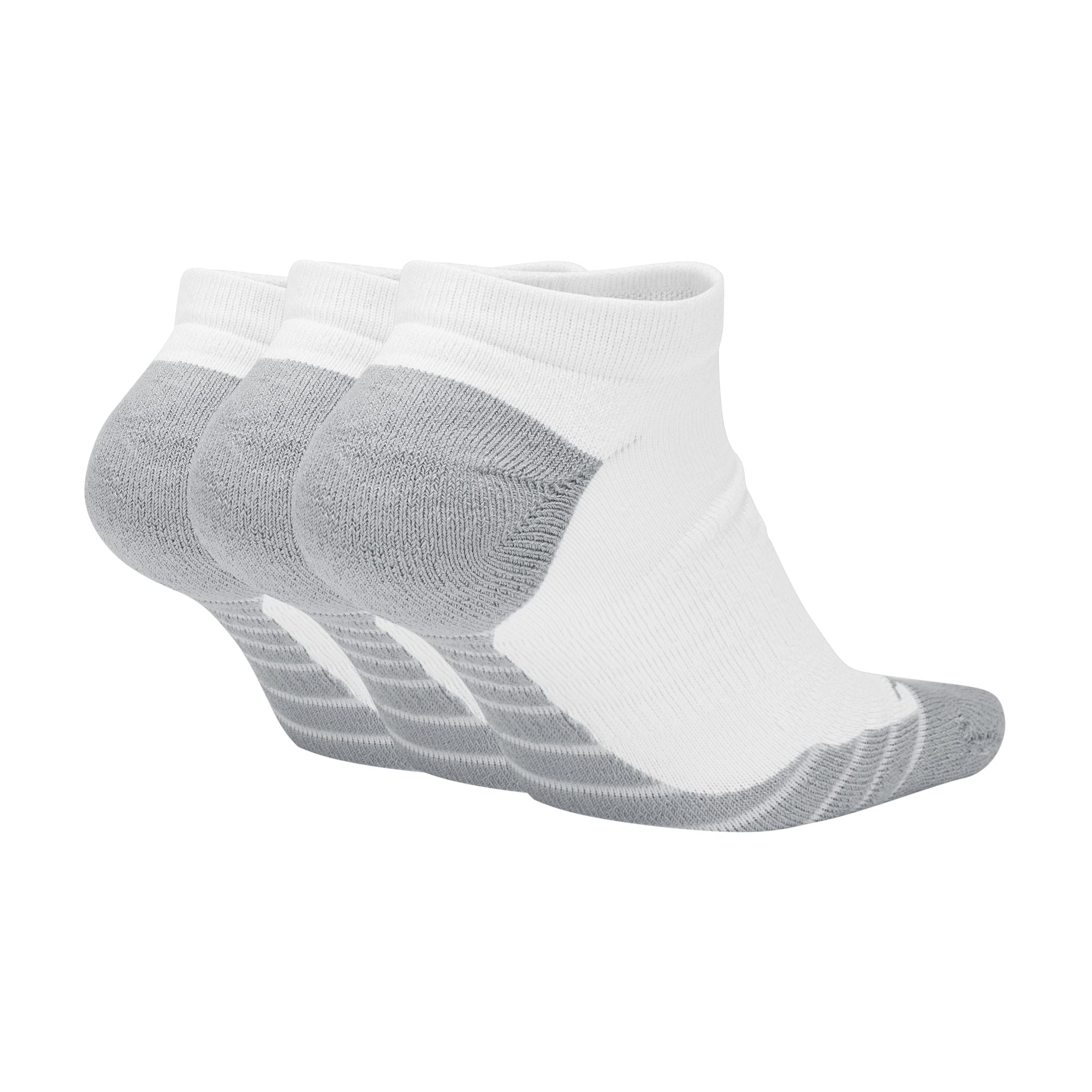 Nike Men's Max Cushioned No Show Socks 3 Pack - Breathable Athletic Socks for Running, Gym & Everyday Comfort