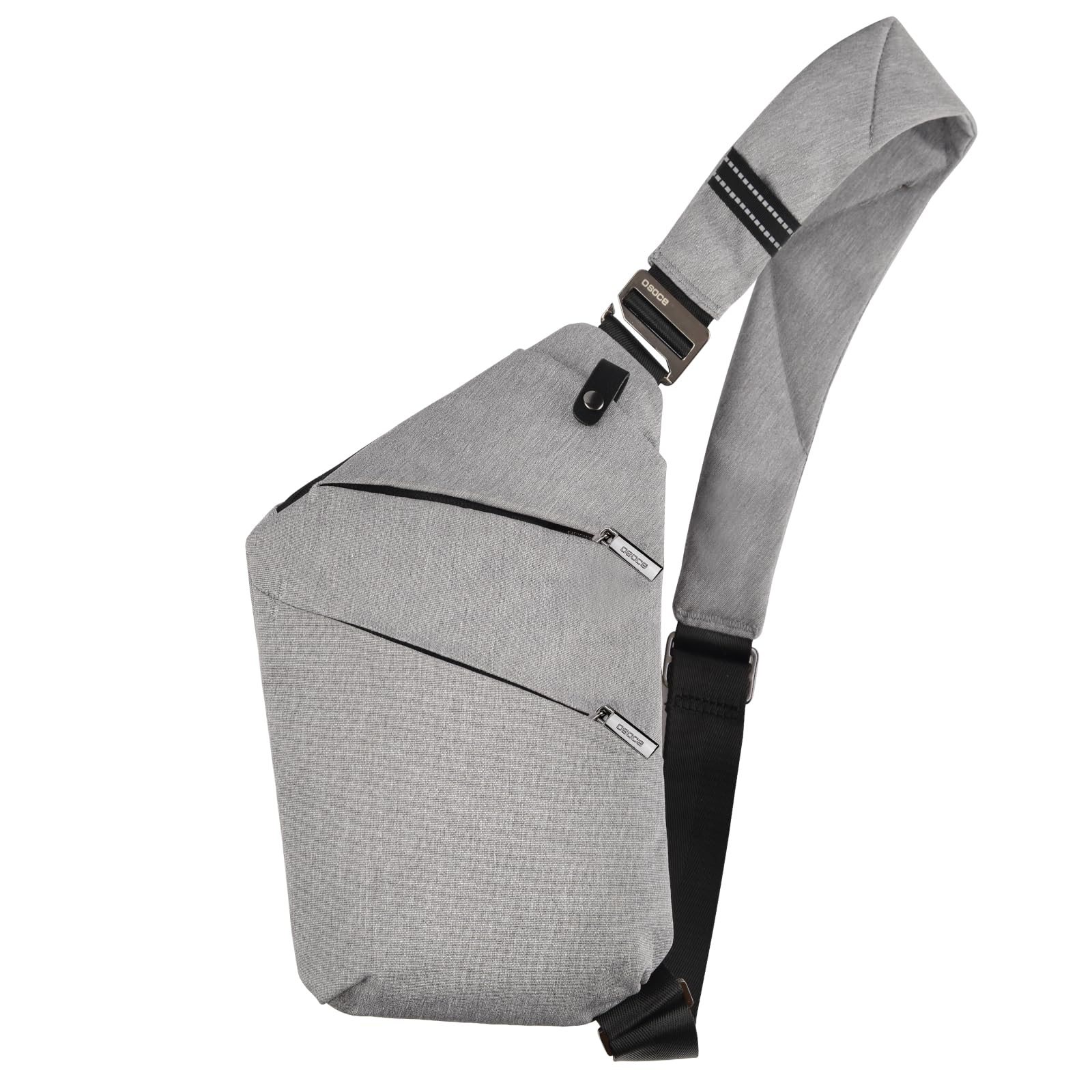 Anti-Theft Sling Bag for Women & Men - 1.0L Crossbody Travel Bag for Outdoor Sports, Hiking, Running & Cycling - Light Grey (Perfect for Gym, Commuting & Daily Use)