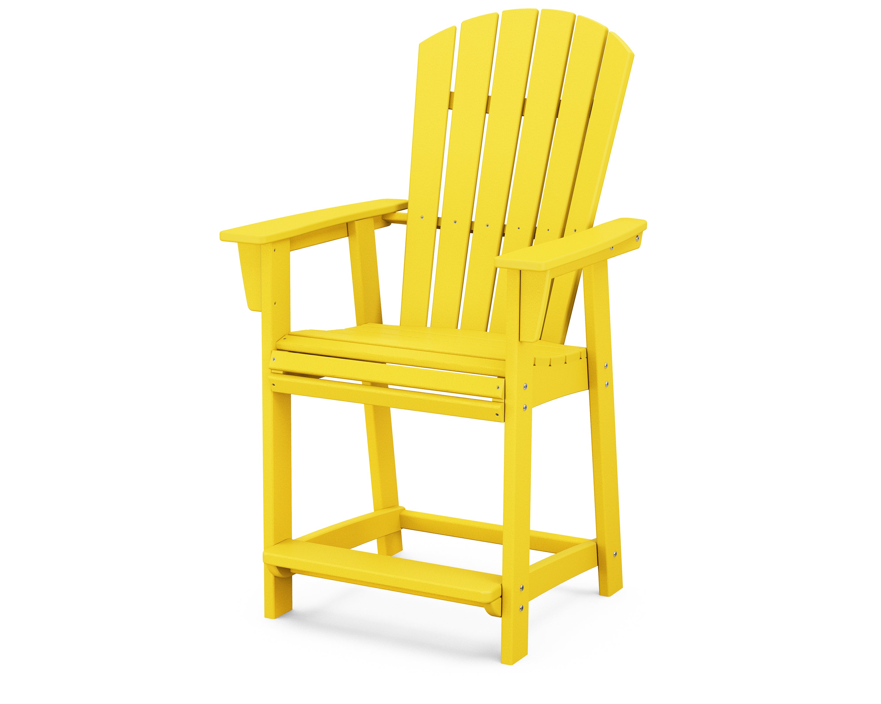 POLYWOOD Nautical Curveback Adirondack Counter Height Chair - Outdoor Bar Stool for Patio, Poolside & Beachfront Dining