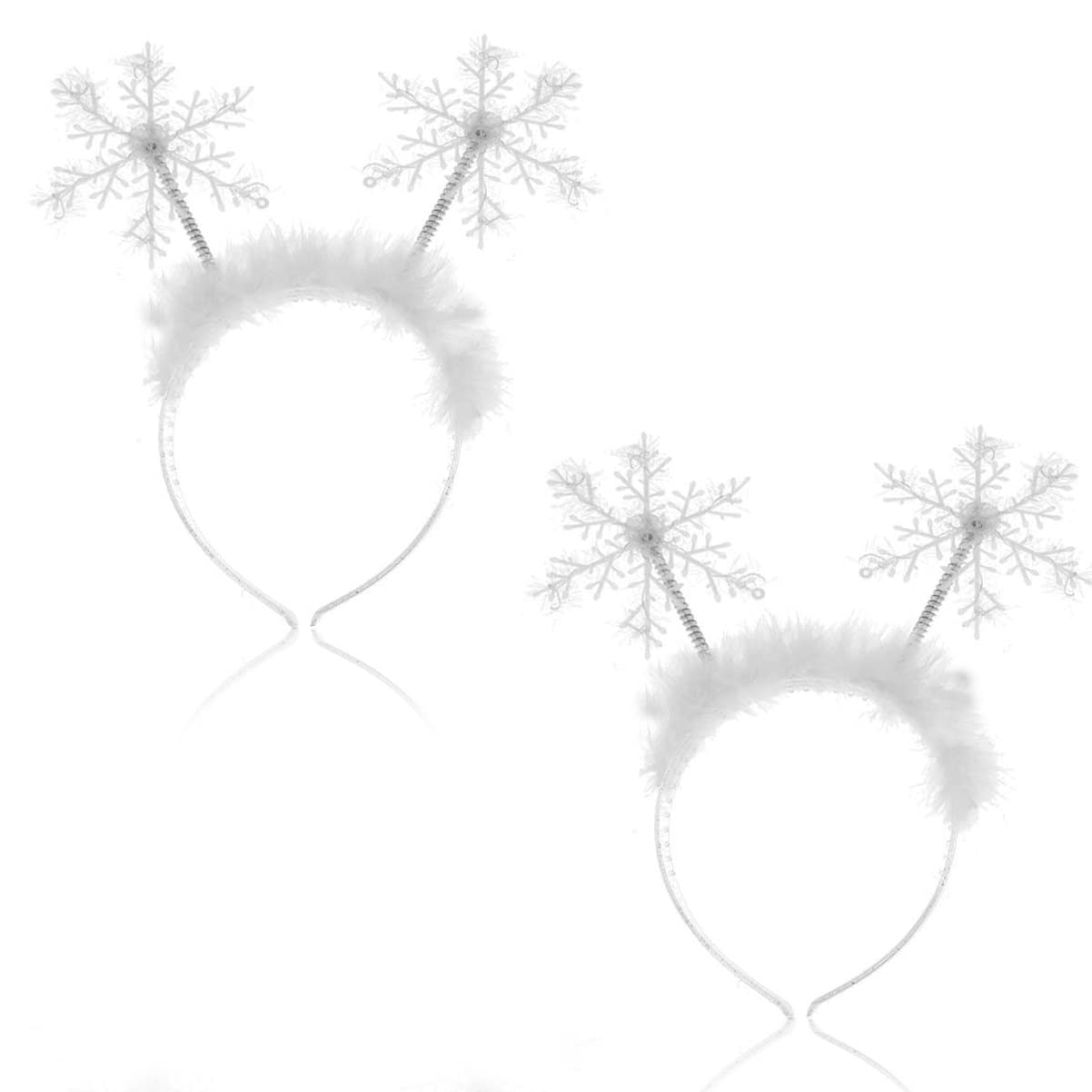 Sparkling Snowflake Christmas Headbands for Women & Girls - Glitter Hair Accessories & Head Boppers - Perfect for Holiday Parties, Christmas Photos & Festive Celebrations