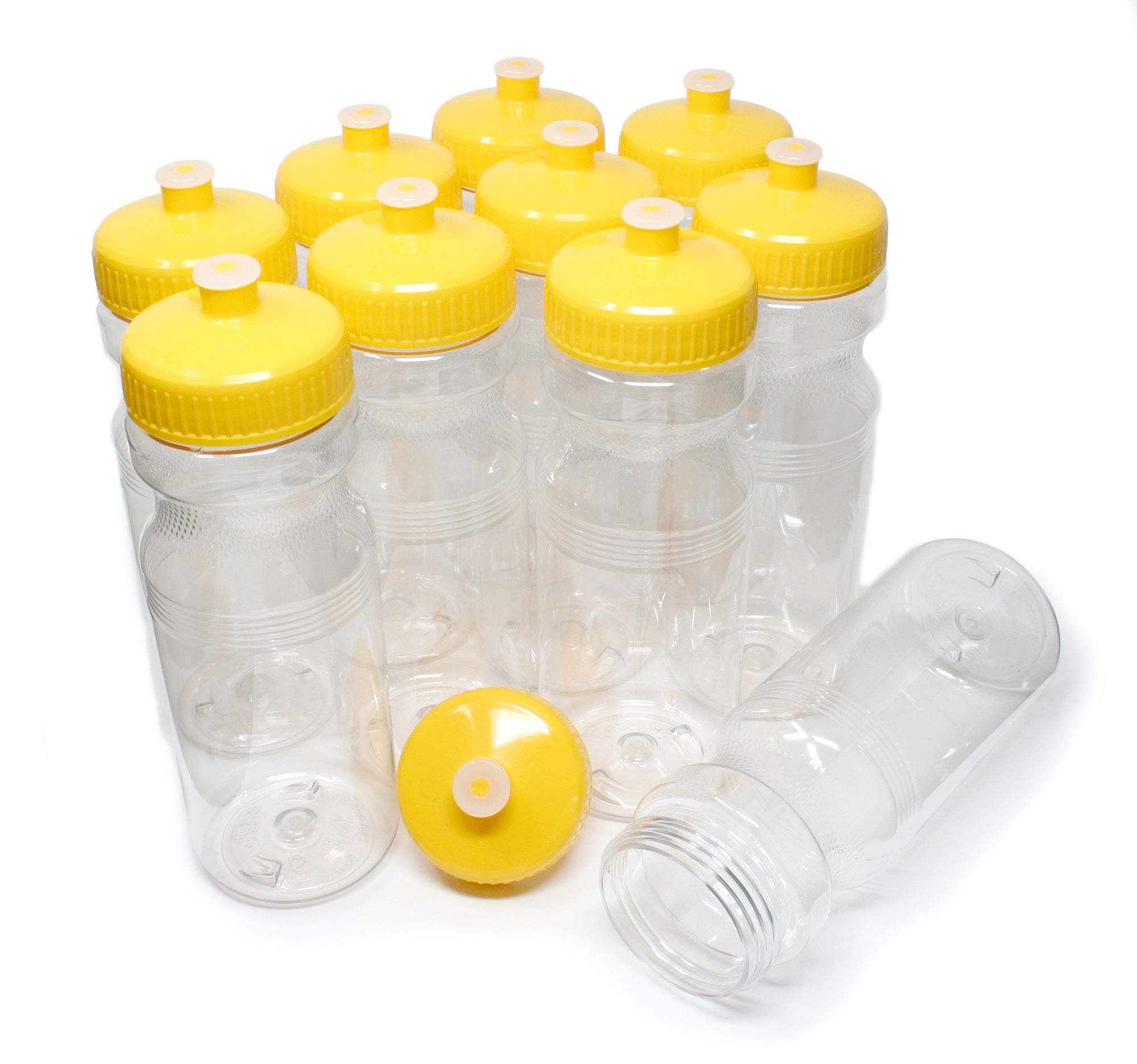 Rolling Sands 24oz BPA-Free Plastic Water Bottles (10-Pack) | Made in USA | Reusable & Leak-Proof for Gym, Hiking, School & Office Hydration