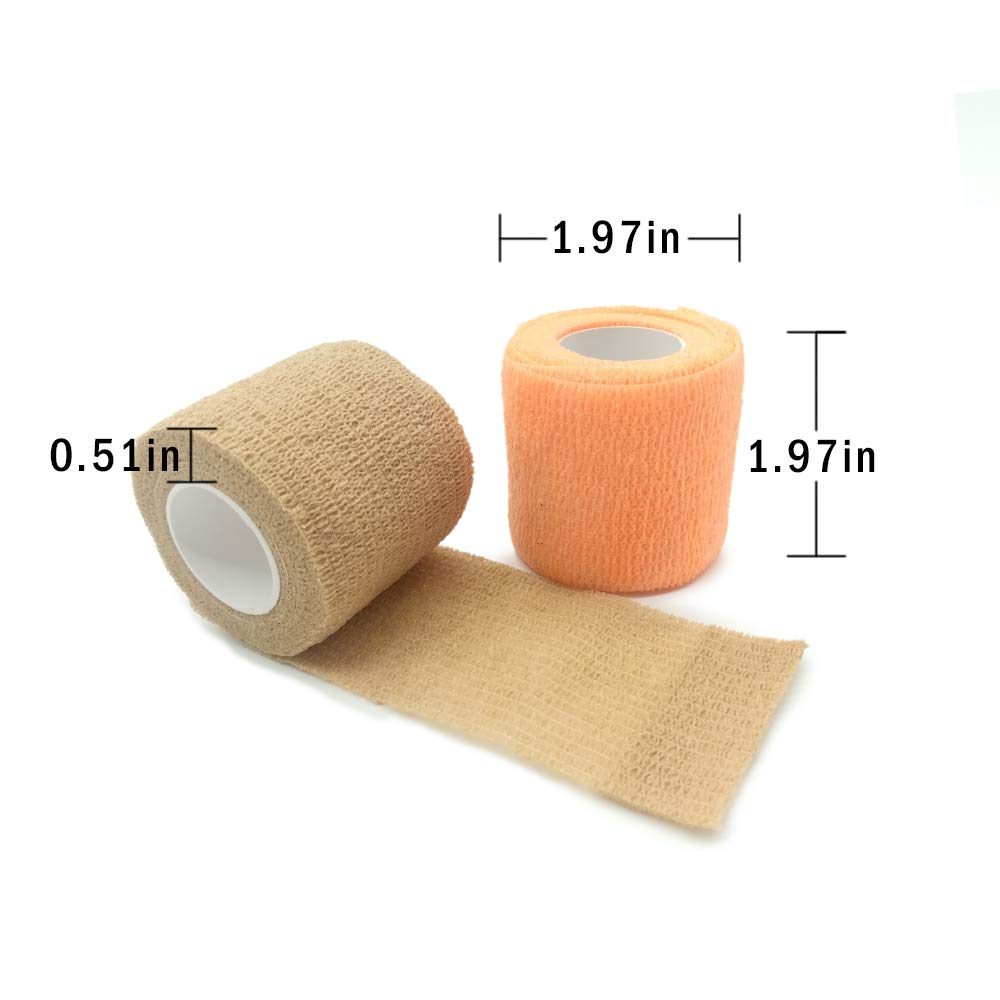 DE Rainbow Athletic Tape - 12 Pack Self Adhesive Cohesive Wrap Bandage (2