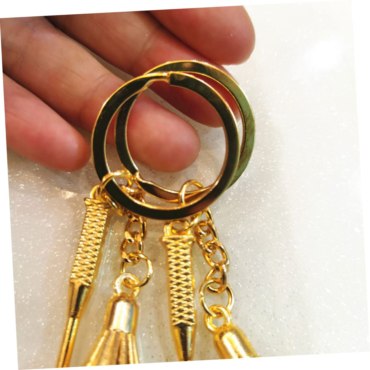 30 Pcs Badminton Keychain Set - Zinc Alloy Shuttlecock & Tennis Sports Keyrings (Gold) - Perfect for Badminton Lovers, Sports Enthusiasts & Gift Giving