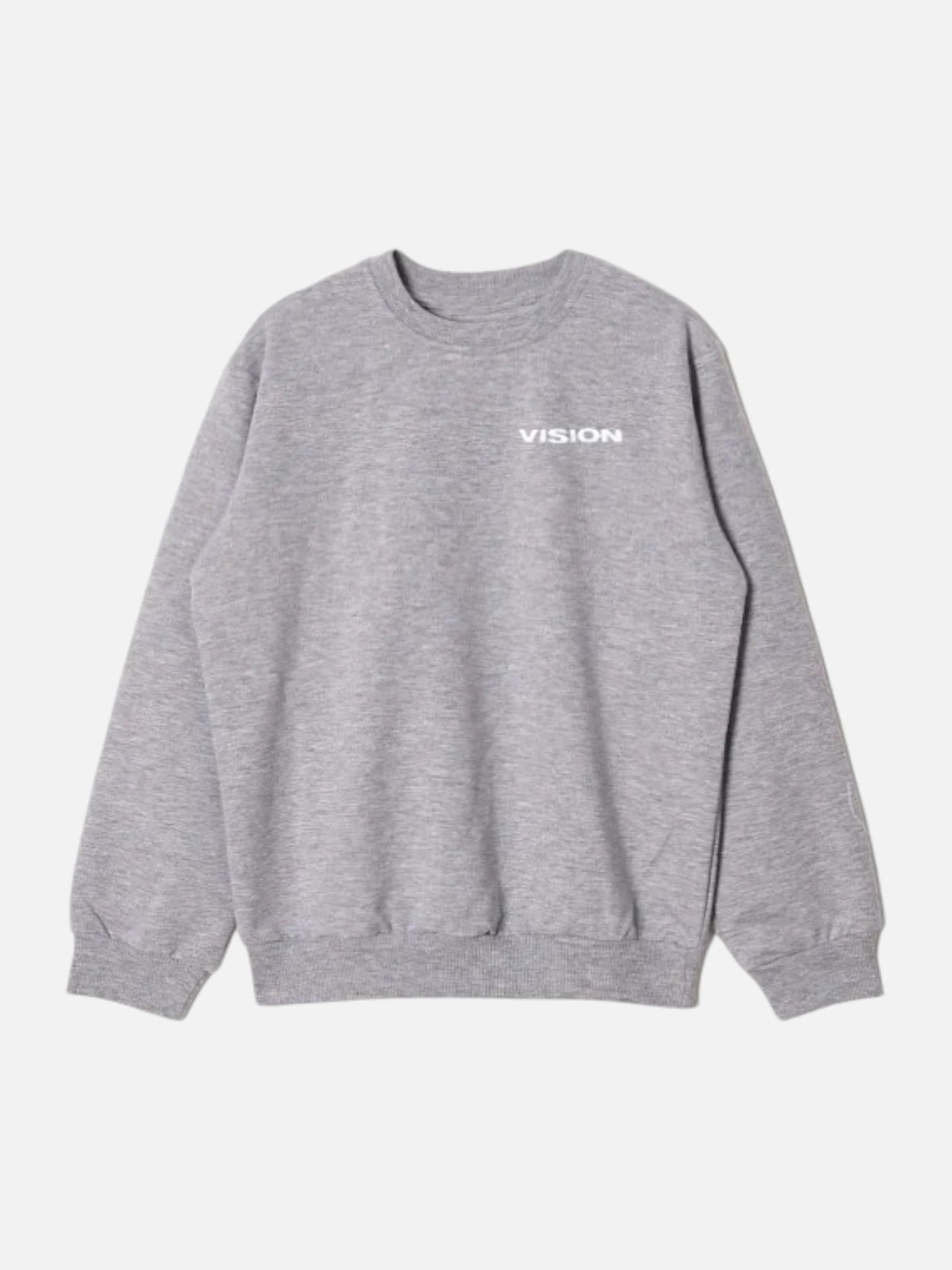 Buzo Vision Crew Classic Grey Sweatshirt - Men's Casual Pullover Hoodie for Everyday Wear & Street Style