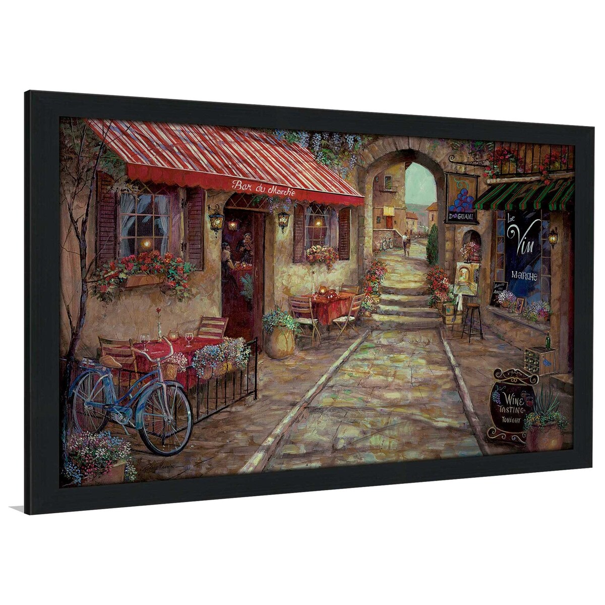 Bar du Marche by Ruane Manning - Premium Acrylic Wall Art Print - Modern Home & Office Decor for Living Room, Bedroom or Gallery Display