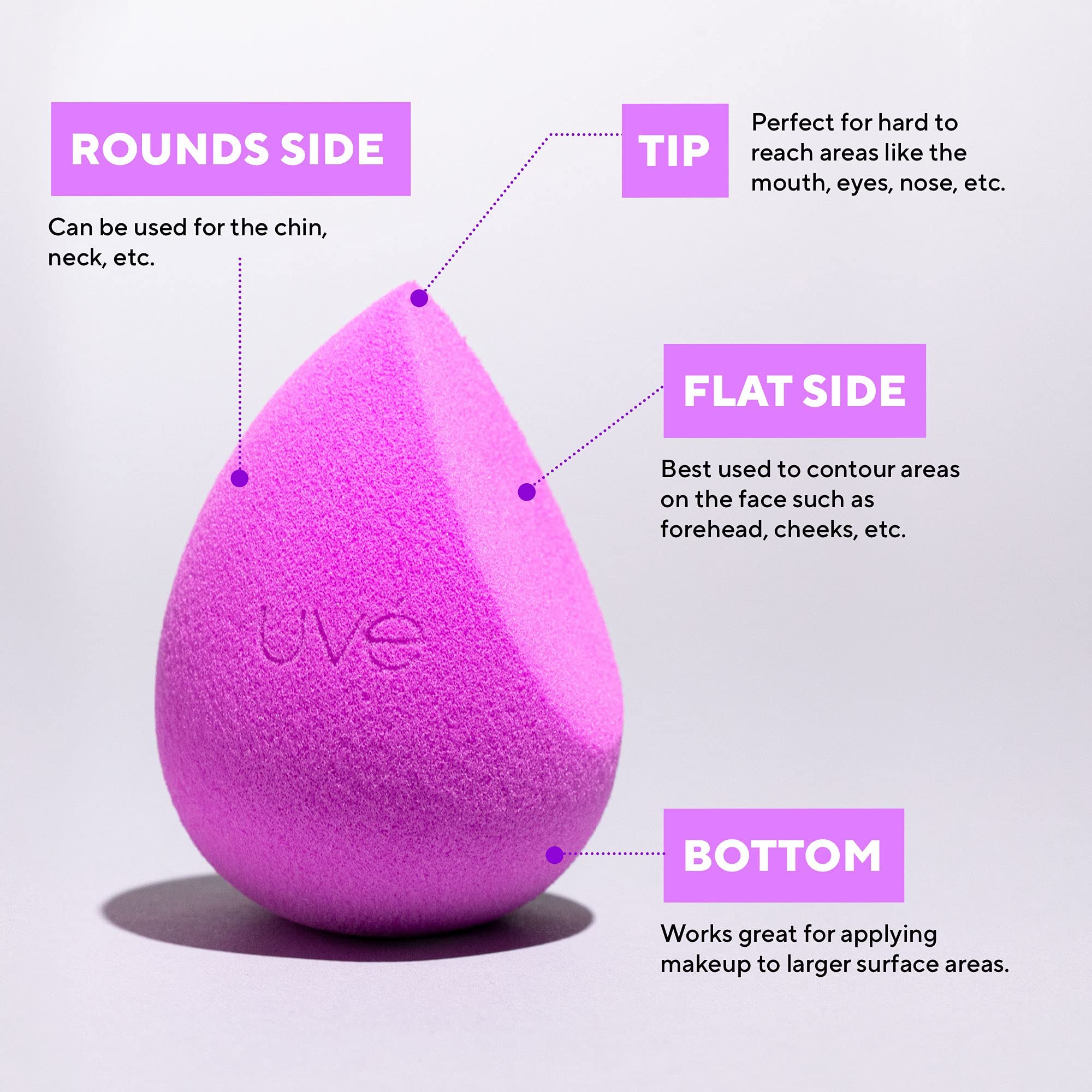 Helio Vegan & Cruelty-Free Makeup Sponge - Professional Beauty Blender for Foundation, Powder & Cream - Perfect for Flawless Blending & Gentle Face Cleansing - Ideal for Daily Makeup Application & Skincare Routine