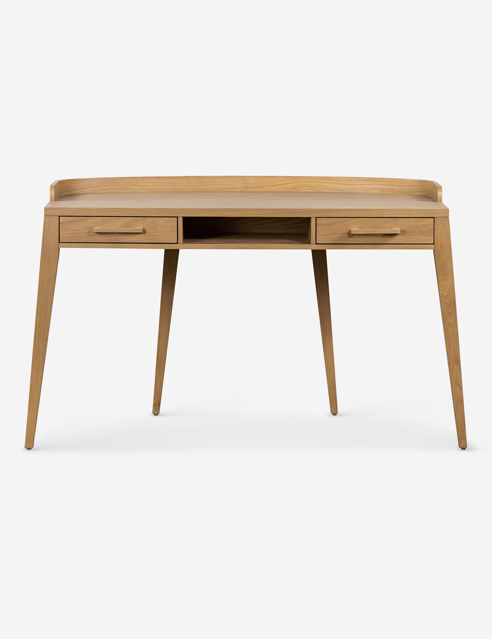 Drake Desk - Modern Writing Desk for Home Office, Study & Workspace - Sturdy Wooden Computer Desk with Drawers & Storage Shelf - Perfect for Remote Work, Online Classes & Small Spaces