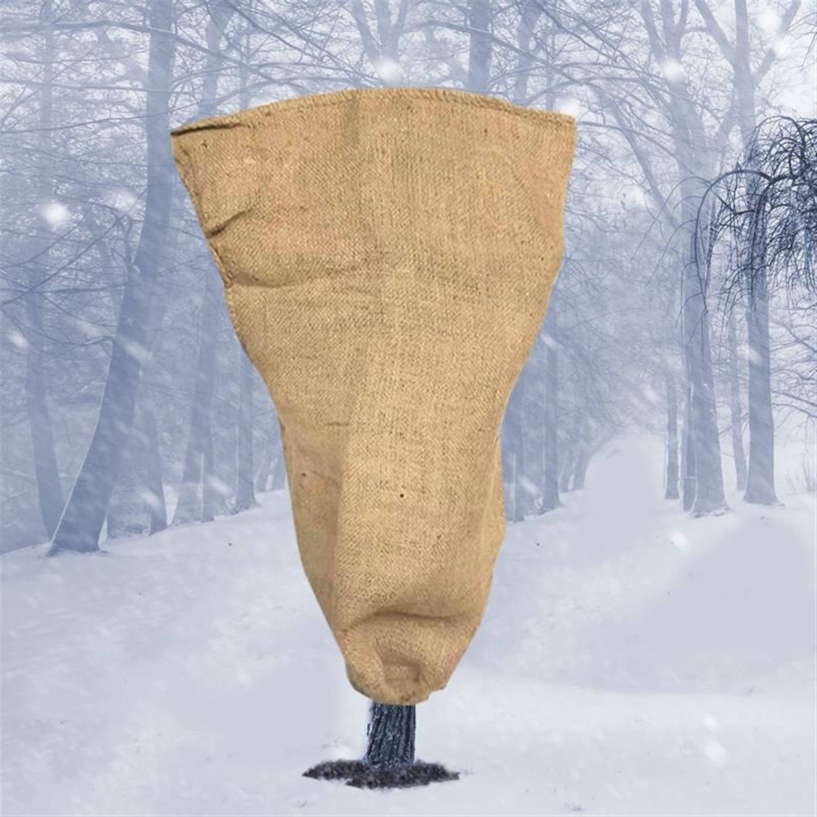 ZSHUZHI Winter Plant Cover - Burlap Protective Warm Cover for Shrubs & Trees | Sun & Frost Protection | Garden Supplies for Winter Plant Care (Size S) - Ideal for Outdoor Plants, Potted Trees & Seasonal Garden Protection