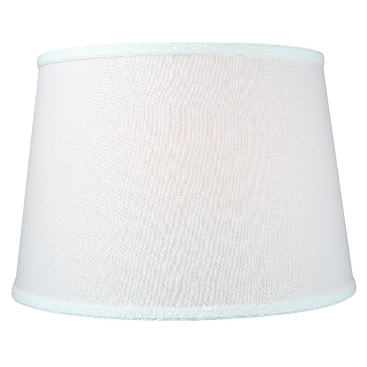 16W x 11H White Floor Lamp Shade - Modern Fabric Drum Shade for Living Room, Bedroom & Office Lighting Decor