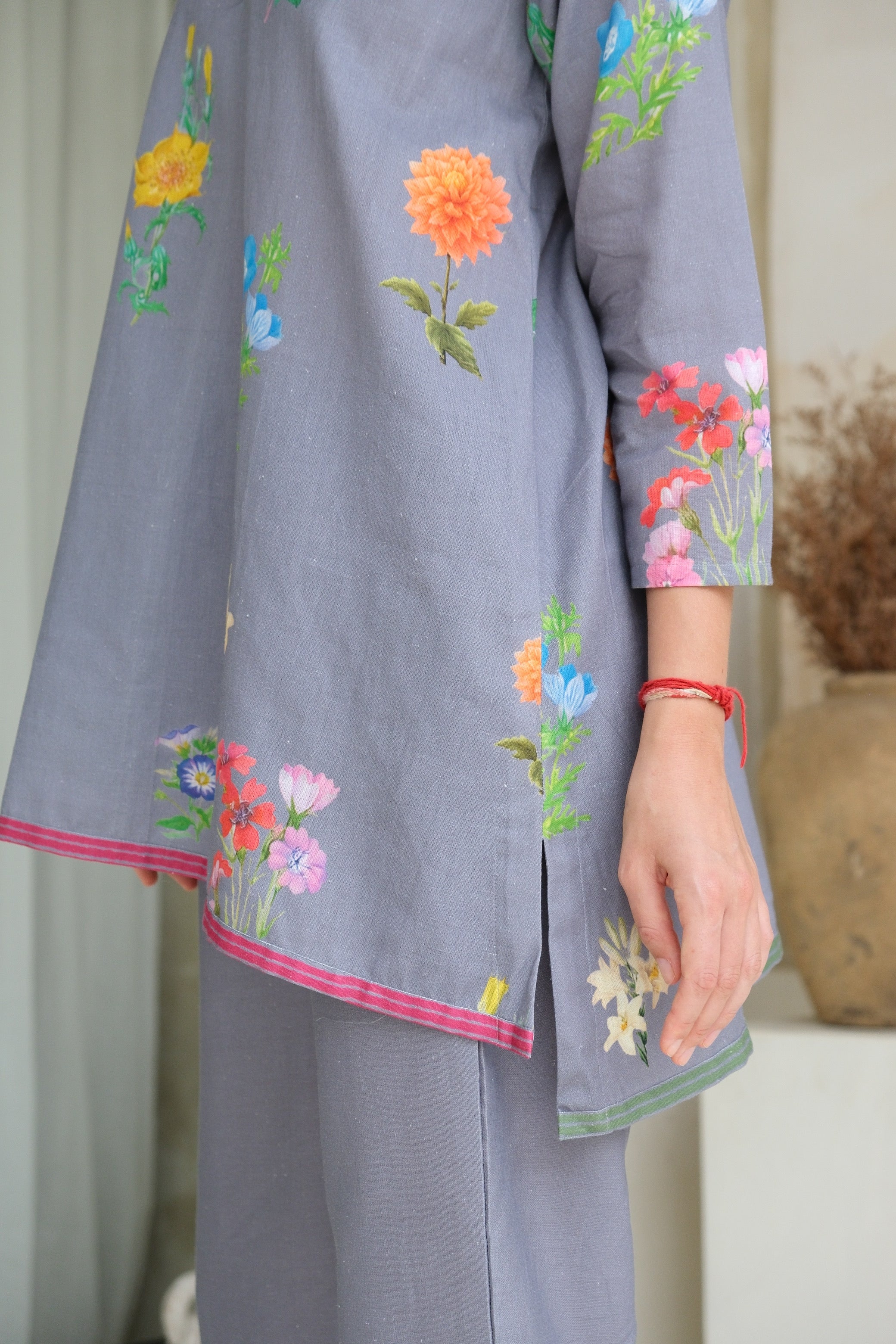 Marigold Tunic for Women - Flowy Boho Blouse with V-Neck & 3/4 Sleeves | Perfect for Summer Outfits, Beach Cover-ups & Casual Wear