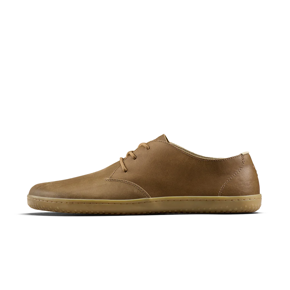 Vivobarefoot Ra IV Men's Tan Leather Barefoot Shoes - Minimalist, Lightweight & Comfortable for Walking, Hiking & Everyday Wear