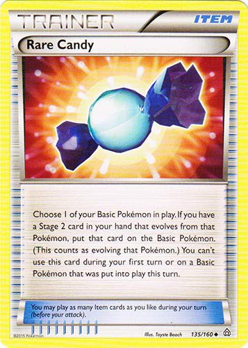 Pokemon XY Primal Clash Rare Candy (135/160) Reverse Holo Card - Collectible Trading Card Game for Battles & Deck Building